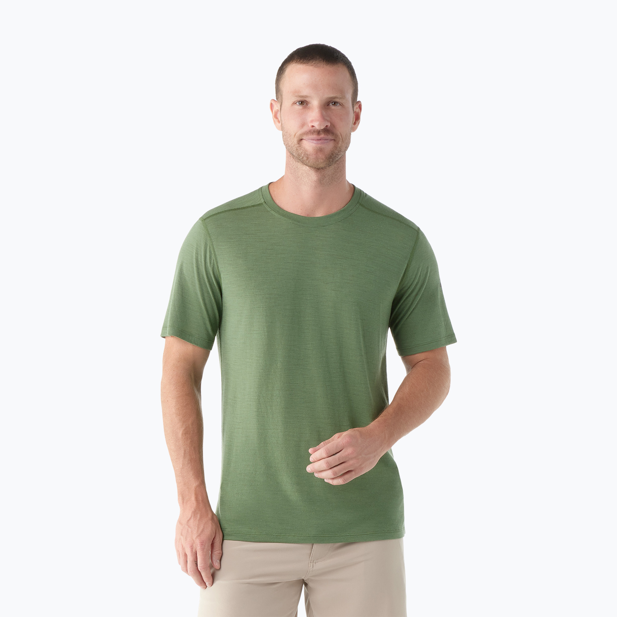 Men's Smartwool Merino fern green thermal T-shirt (M)