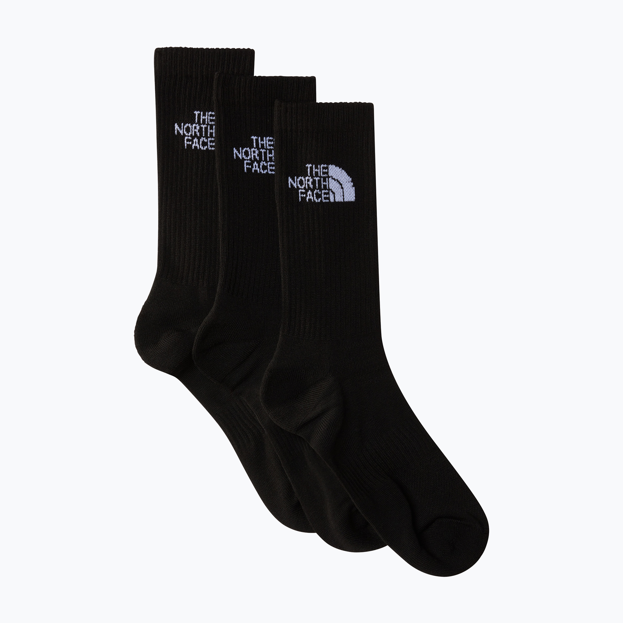 Șosete de trekking The North Face Multi Sport Cush Crew Sock 3 pary black (Multi Sport Cush Crew Sock 3P NF0A882HJK31)
