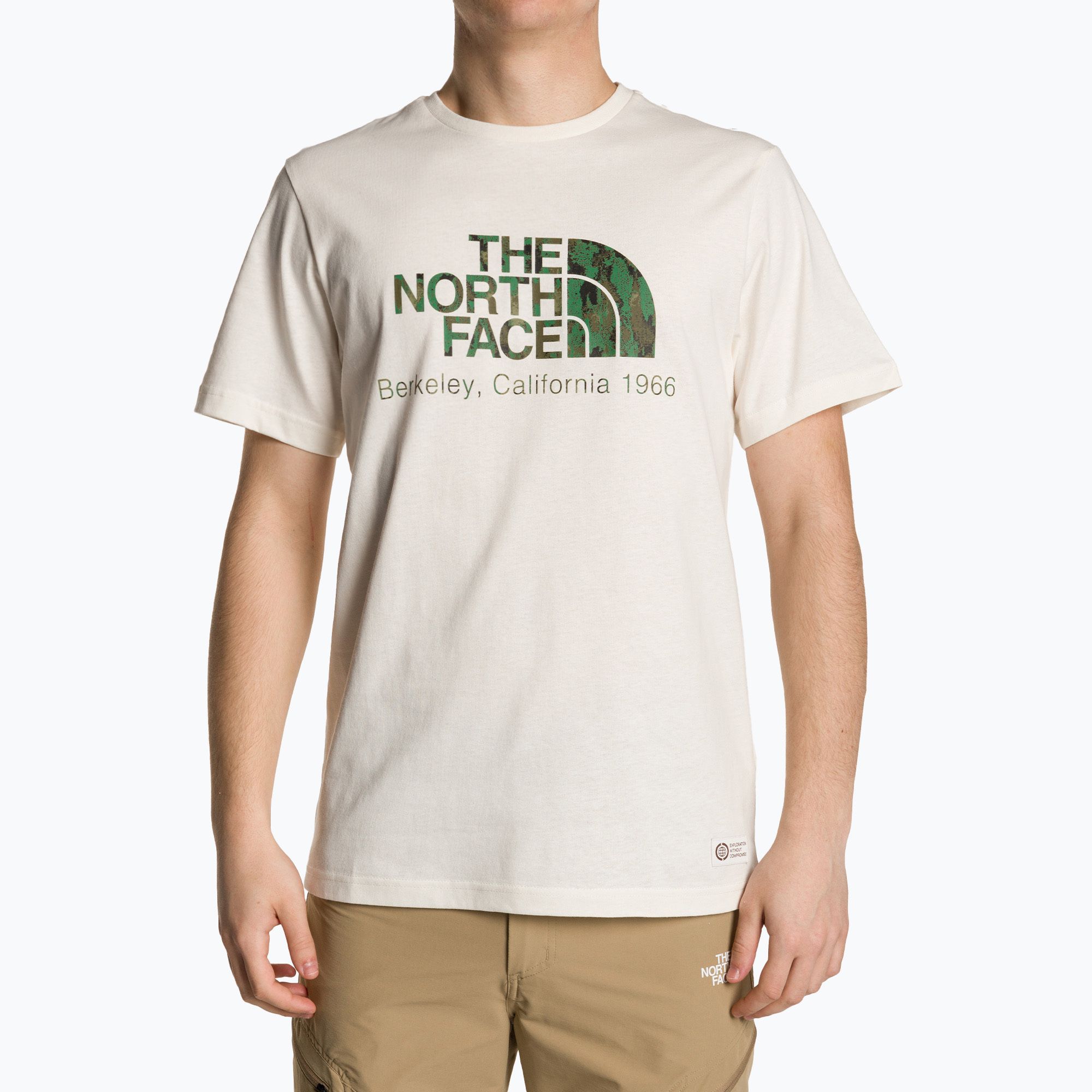 Koszulka męska The North Face Berkeley California white dune/optic emeral 