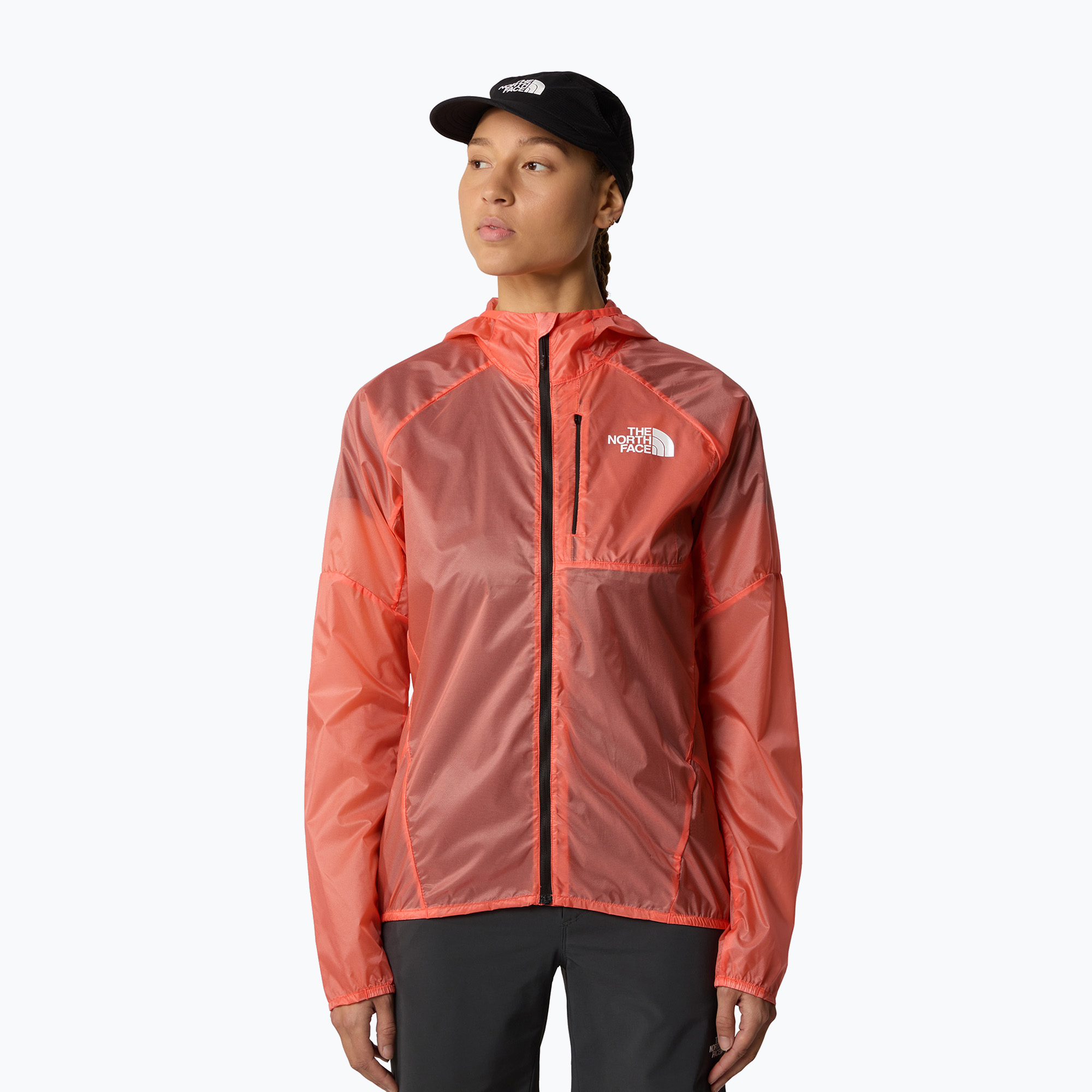 Дамско яке против вятър The North Face Windstream Shell radiant orange/black
