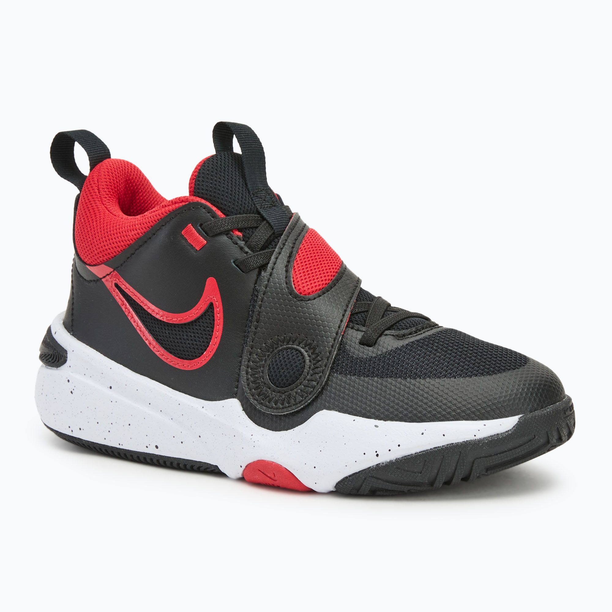 Buty do koszykówki dziecięce Nike Team Hustle D11 black/ white/ university red 