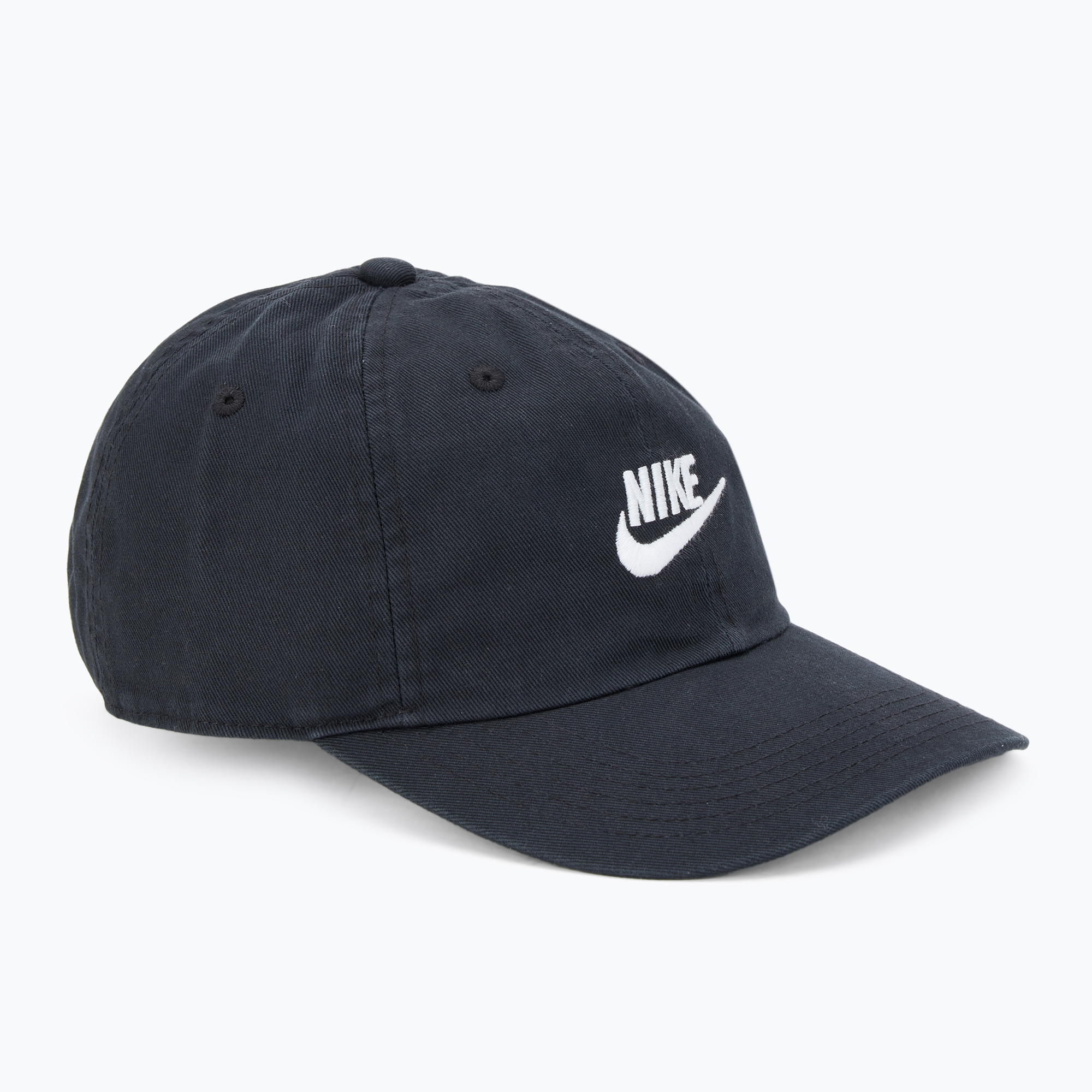 Detská šiltovka Nike Club Unstructured Futura Wash white/black (Club Unstructured Futura Wash FB5063-010)