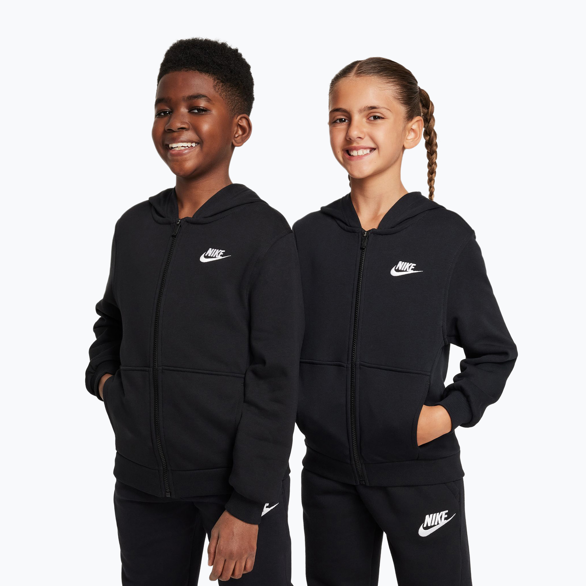 Bluza dziecięca Nike Club Fleece black/white 