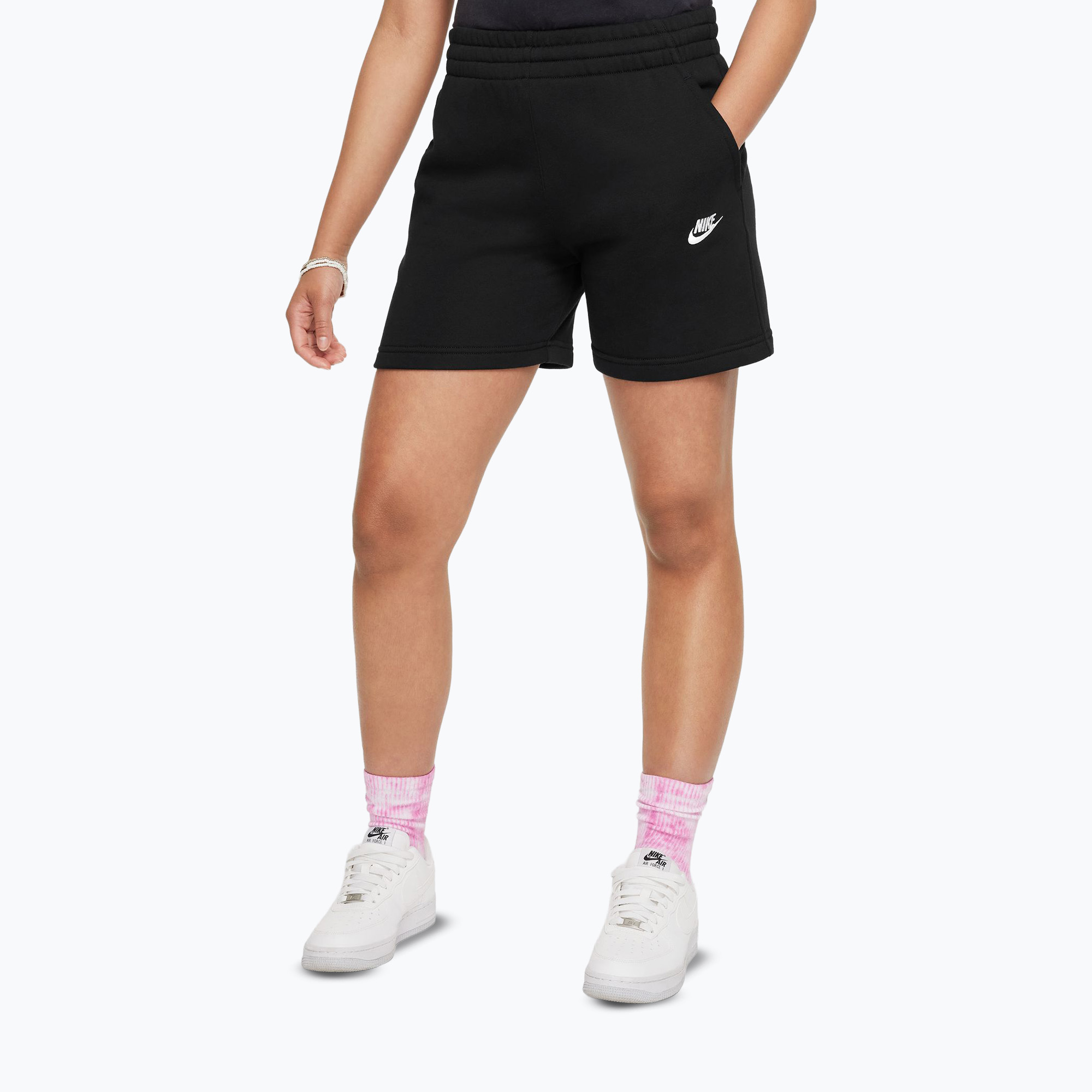 Spodenki dziecięce Nike Sportswear Club Fleece black/black/white 