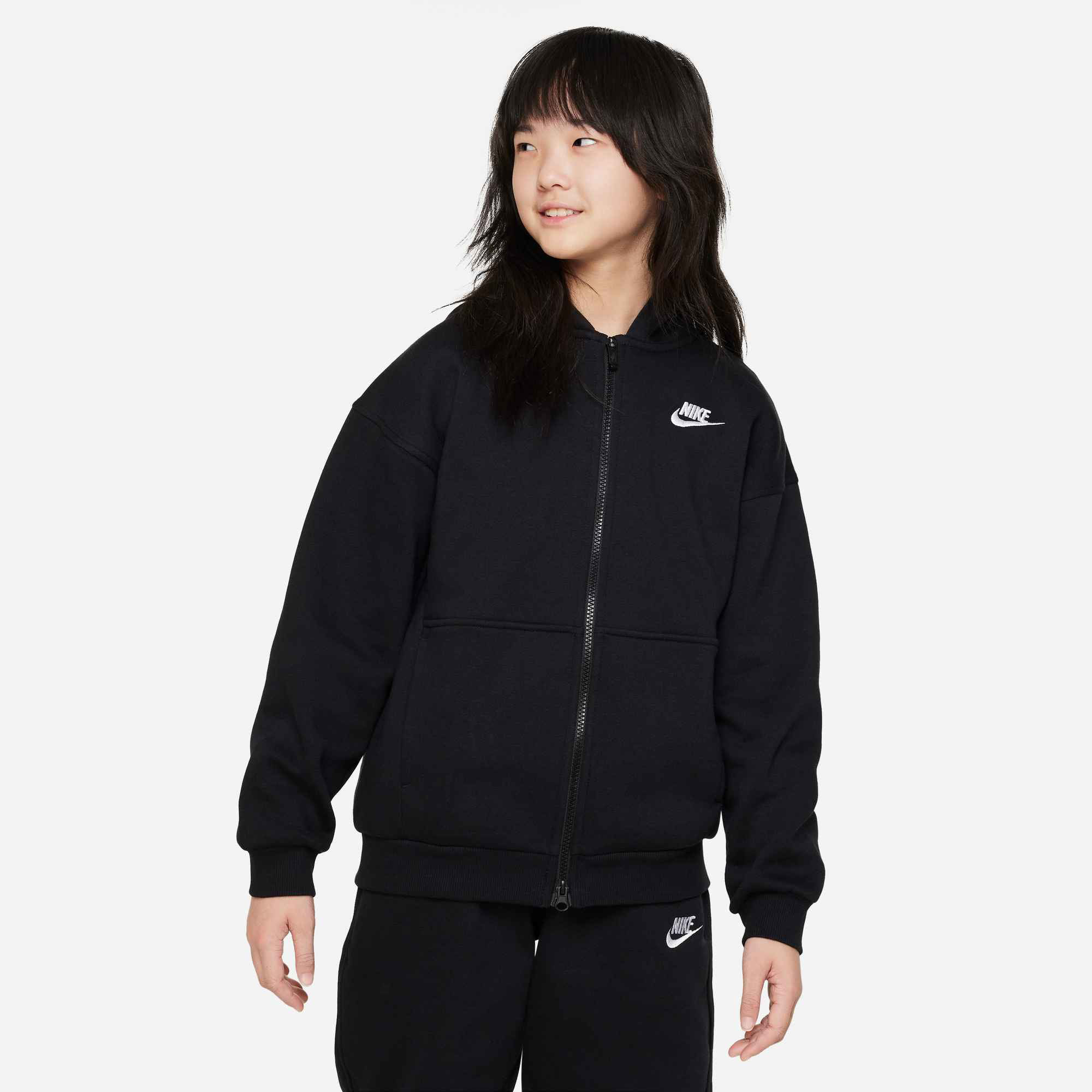 Bluza dziecięca Nike Sportswear Club Fleece FD2931-010 black/white 