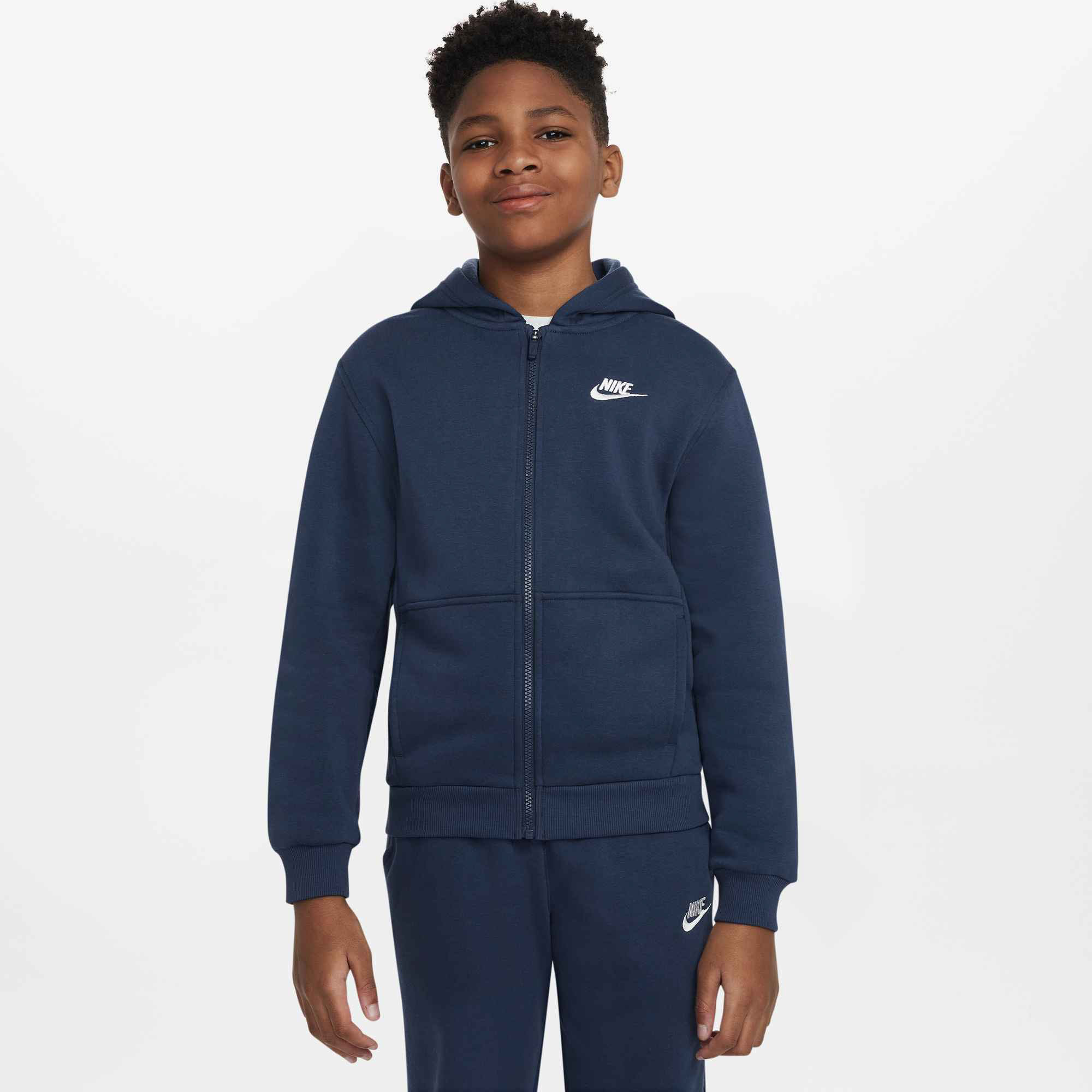 Bluza dziecięca Nike Sportswear Club Fleece FD3004 midnight navy/white 