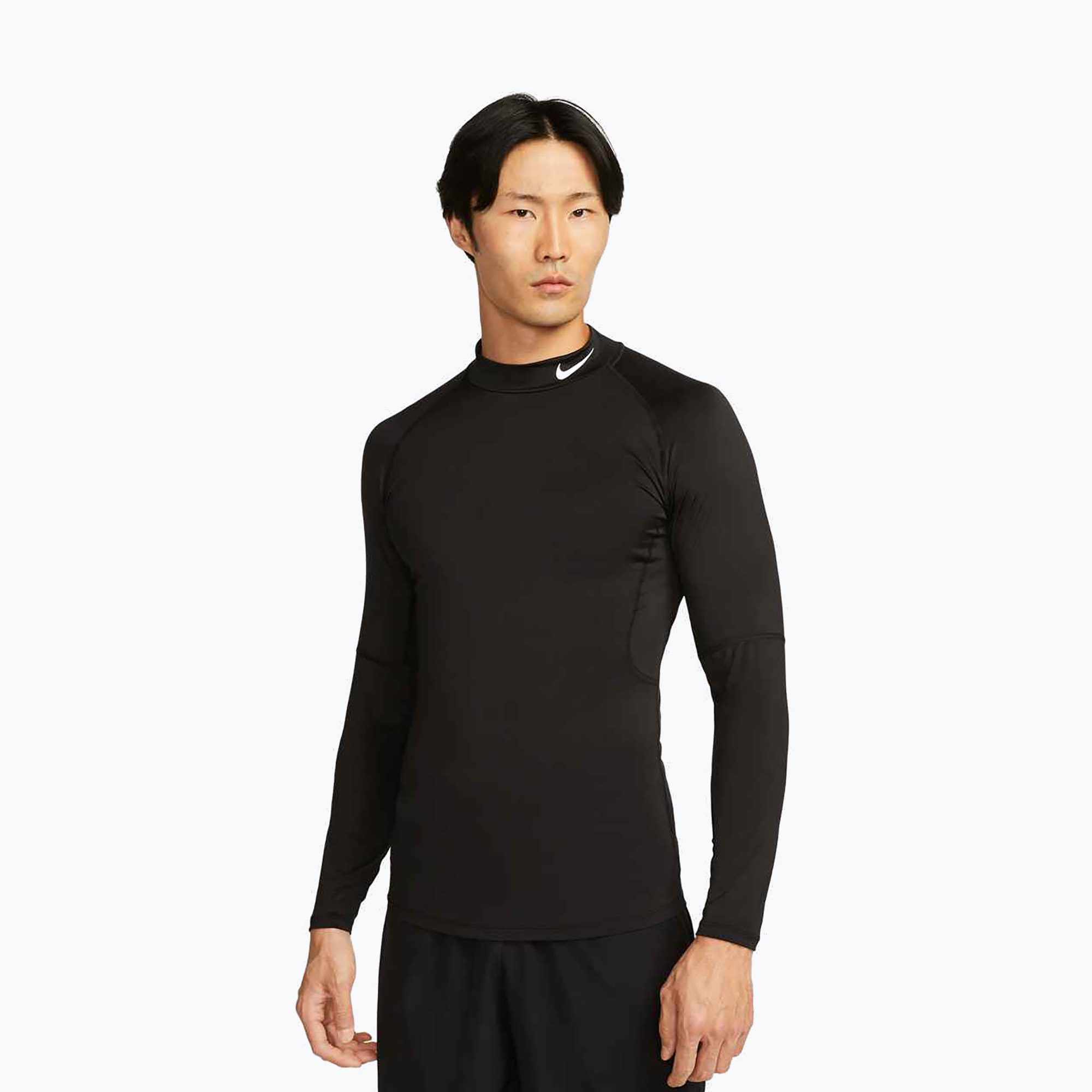 Longsleeve treningowy męski Nike Pro Dri-Fit Mock-Neck black/white 