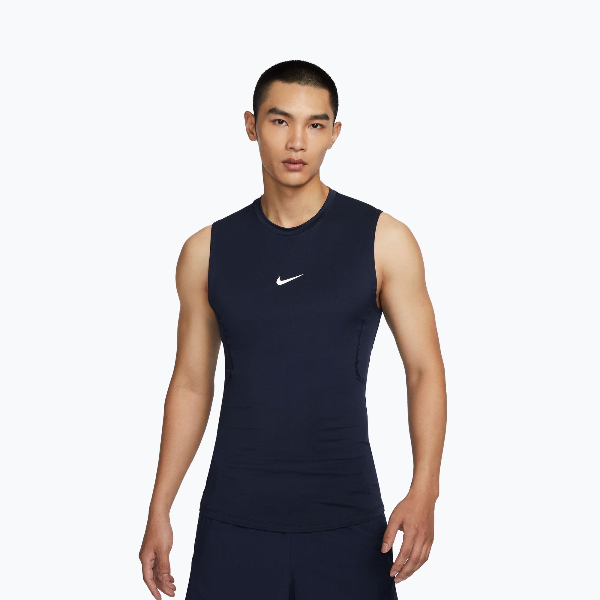 Koszulka męska Nike Pro Dri-Fit Tight Sleeveless Fitness obsidian/white 