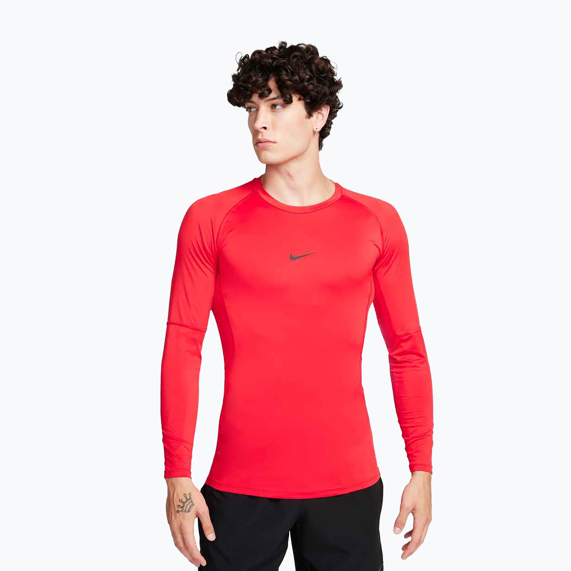 Longsleeve treningowy męski Nike Pro Dri-Fit Tight Fitness university red/black 