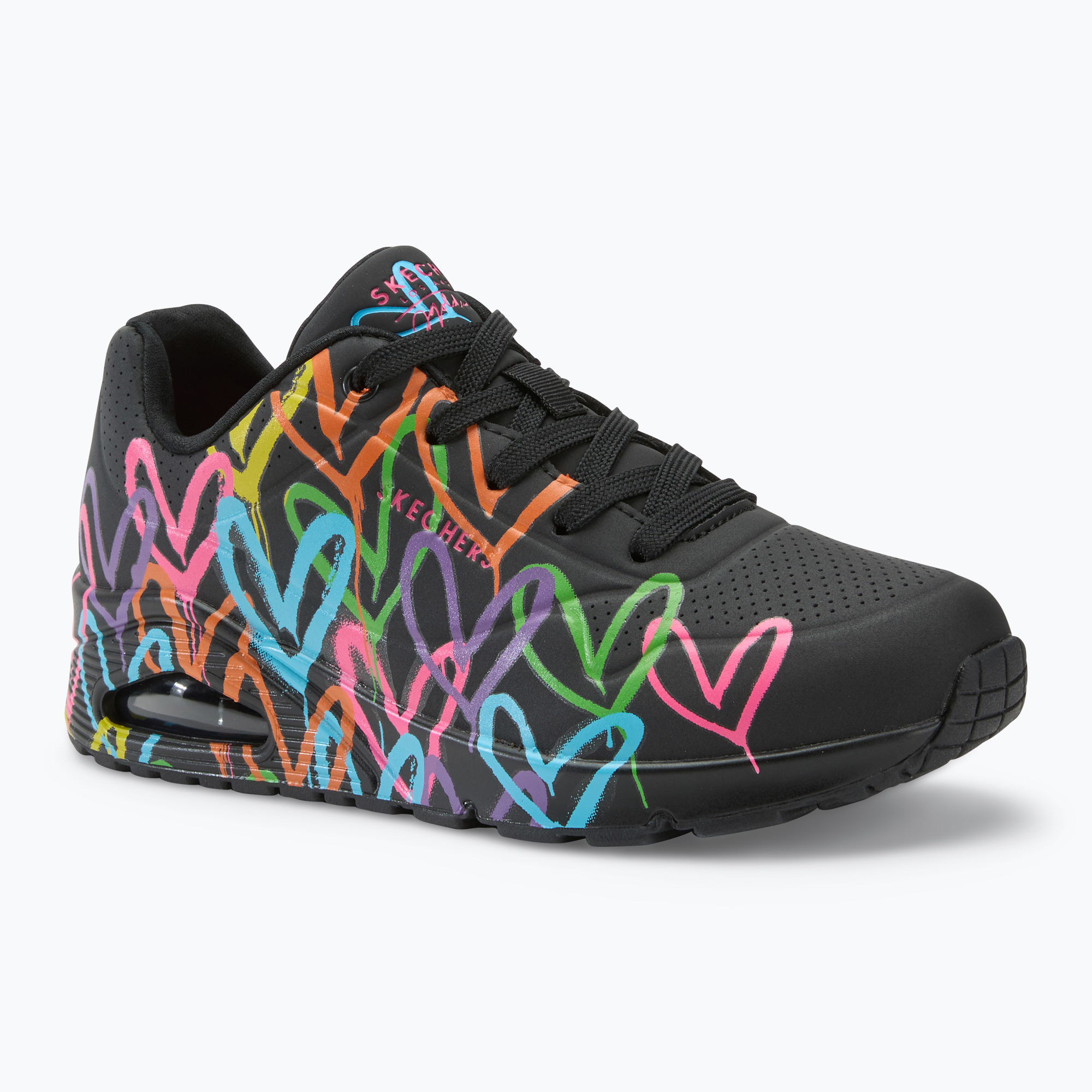 Buty damskie SKECHERS JGoldcrown Uno Highlight Love black/multicolor 