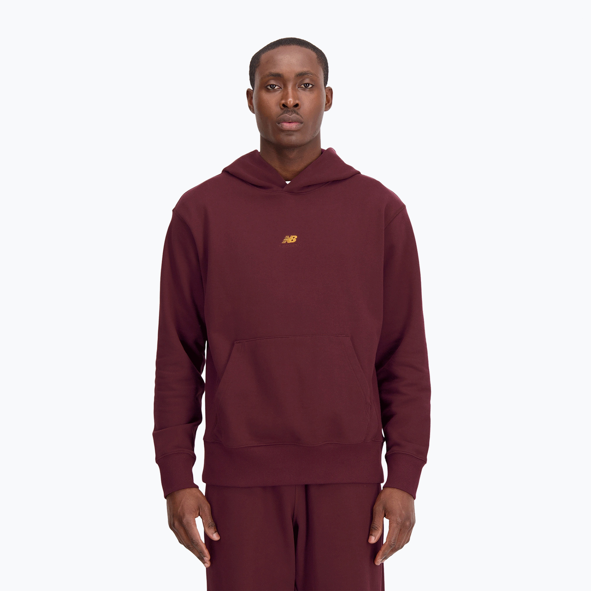 Felpa New Balance Athletics Remastered Graphic French Terry da uomo, bordeaux (XL) (Athletics Remastered Graphic French Terry Hoodie MT31502NBY)