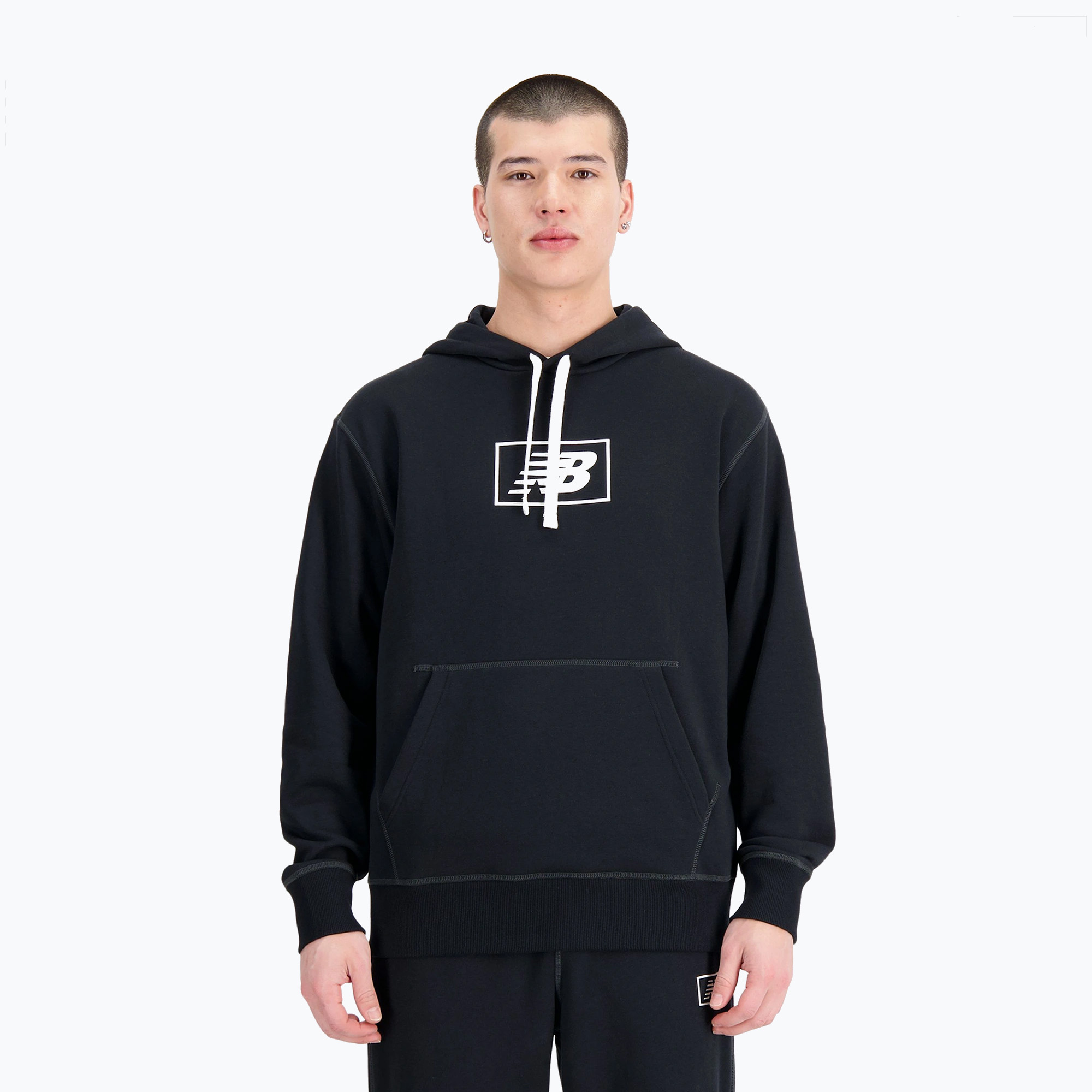 Bluza męska New Balance Essentials Hoodie black 