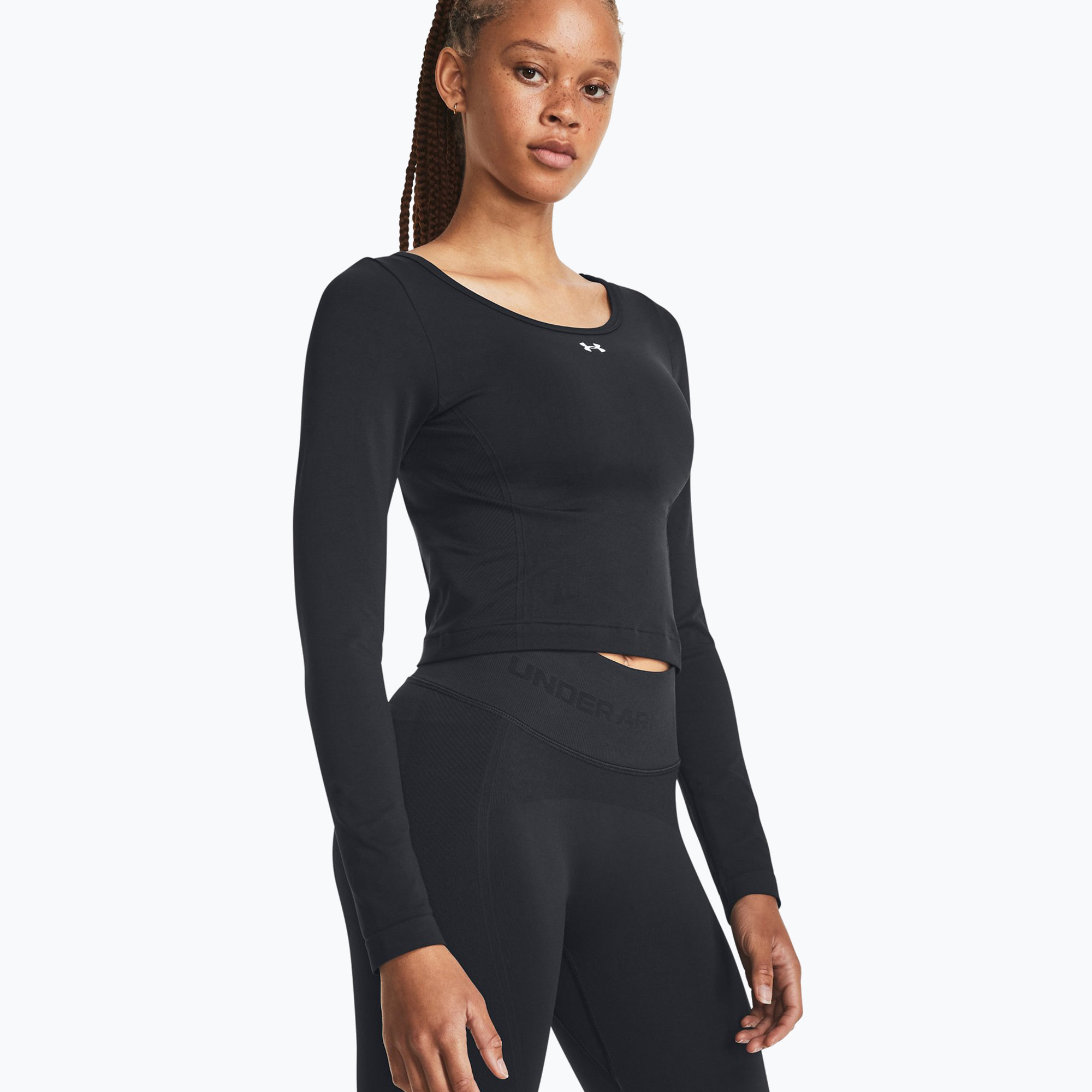Longsleeve treningowy damski Under Armour Train Seamless black/white 