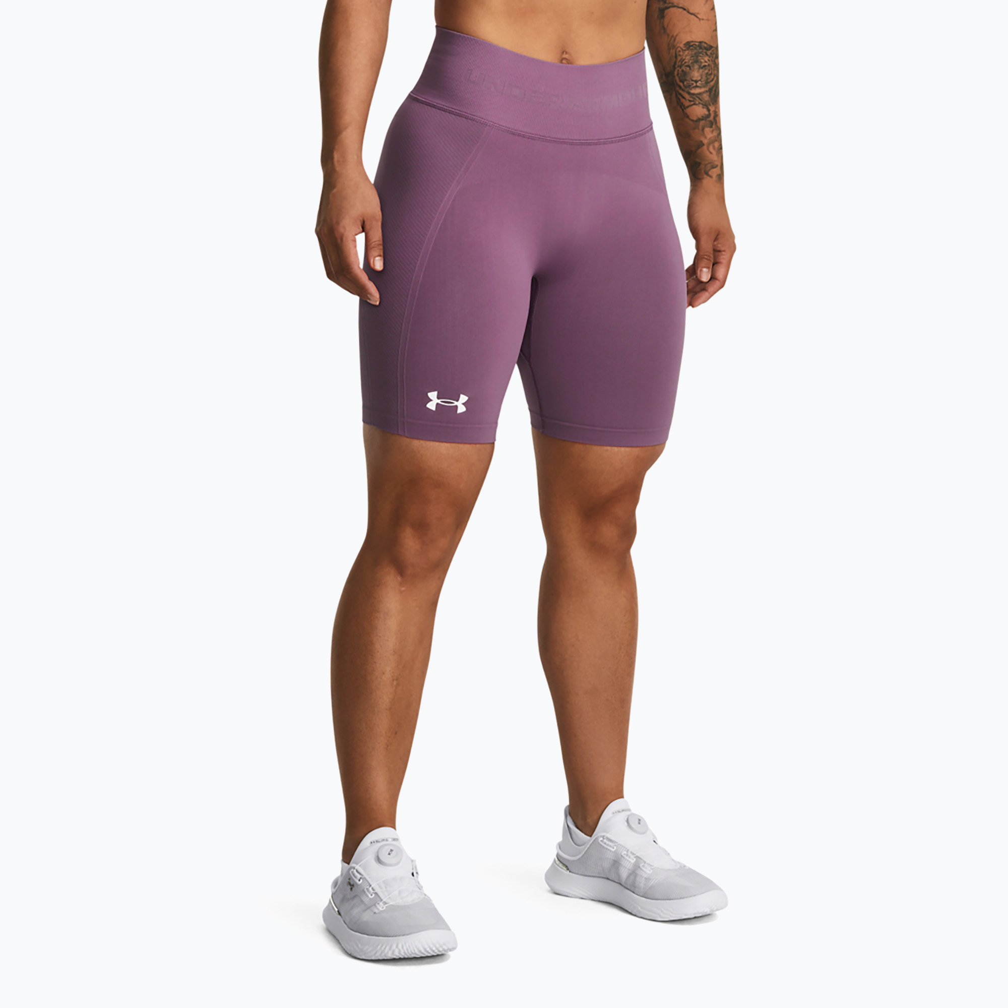 Spodenki treningowe damskie Under Armour Train Seamless misty purple/white 