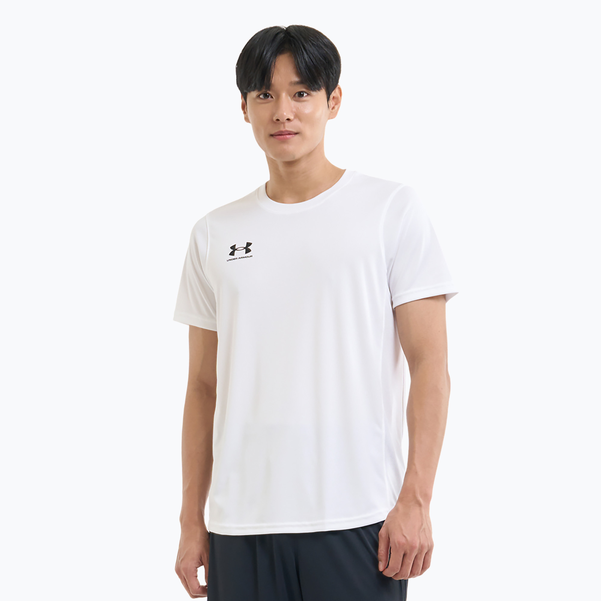 Tricou de fotbal pentru bărbați Under Armour Challenger Train white/black (Challenger Train SS 1379589-100)
