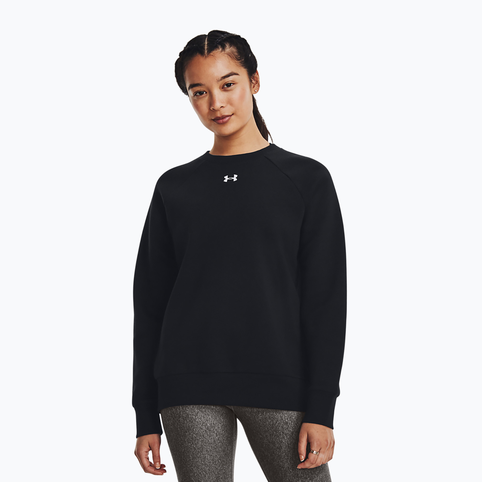 Дамски суитшърт Under Armour Rival Fleece Crew black/white
