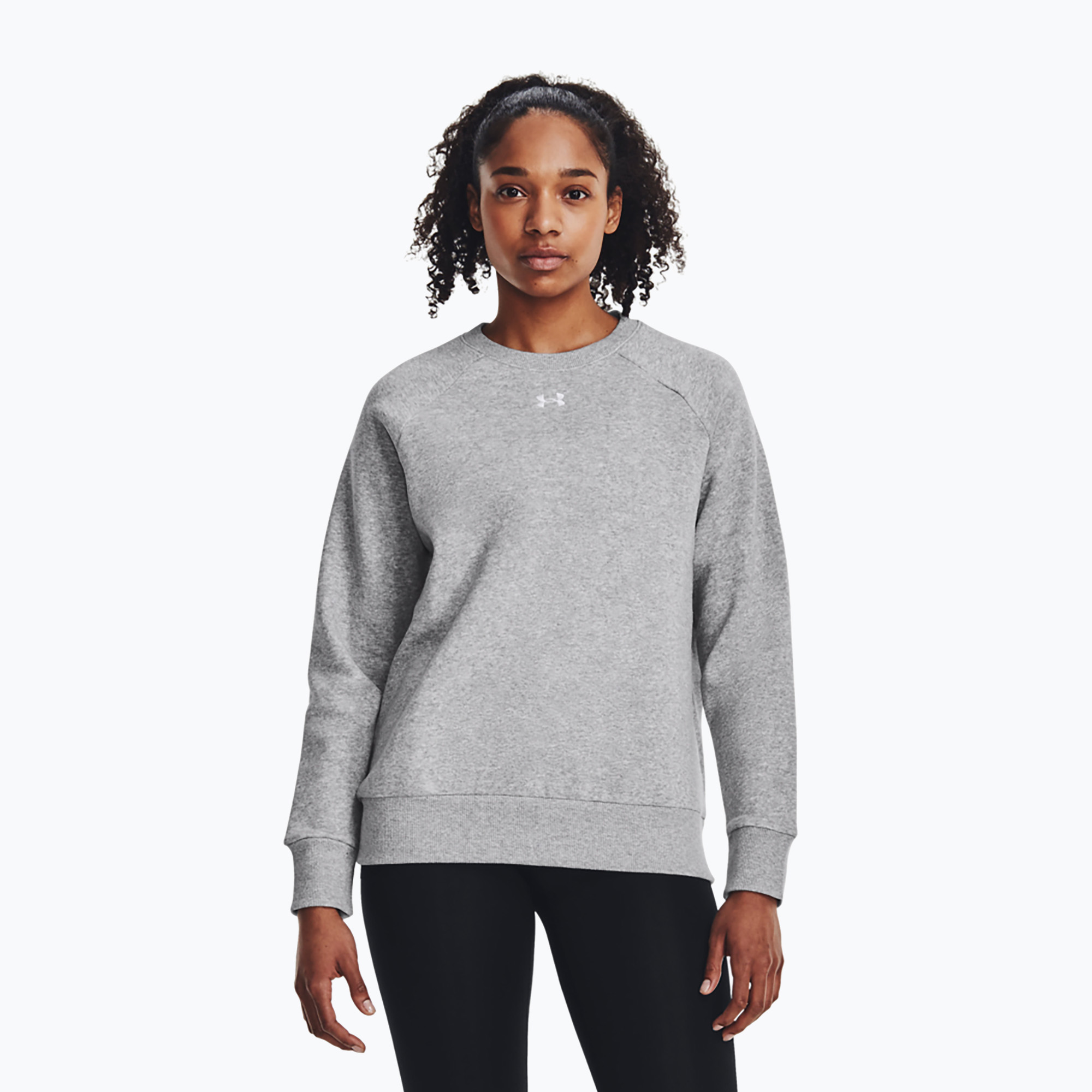Дамски суитшърт Under Armour Rival Fleece Crew mod grey light heather/white