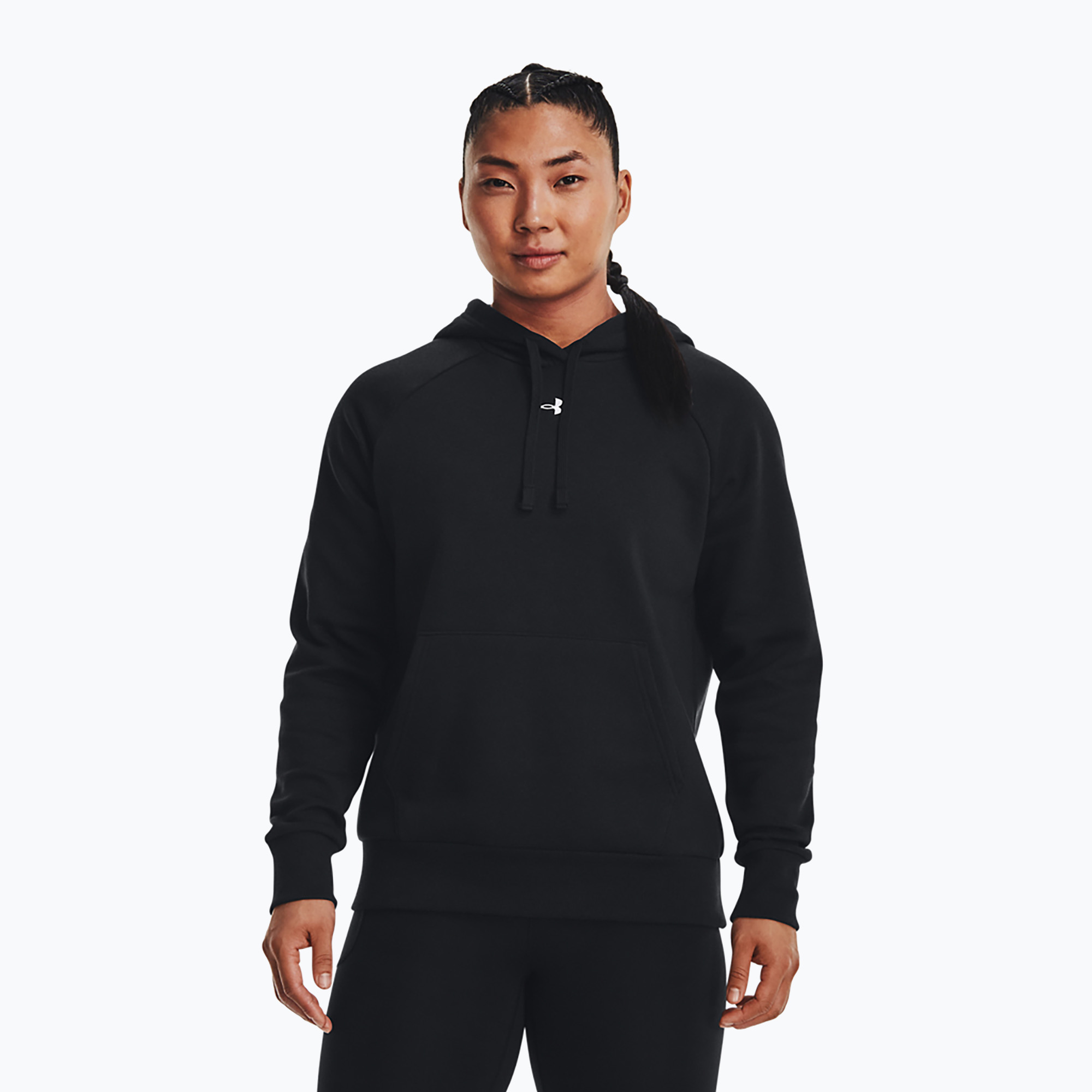 Bluza damska Under Armour Rival Fleece Hoodie black/white 