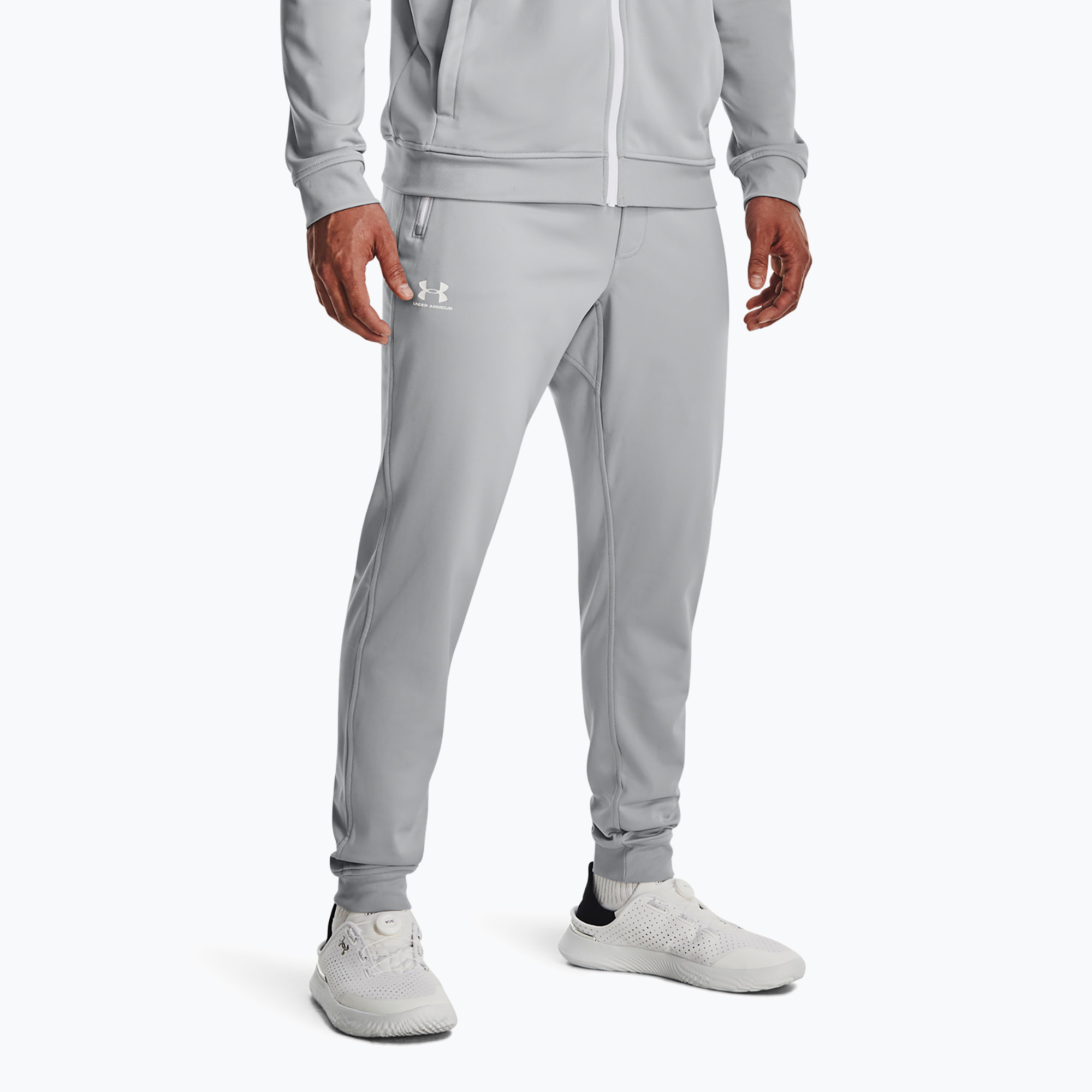 Spodnie męskie Under Armour Sportstyle Tricot Jogger mod gray/white 