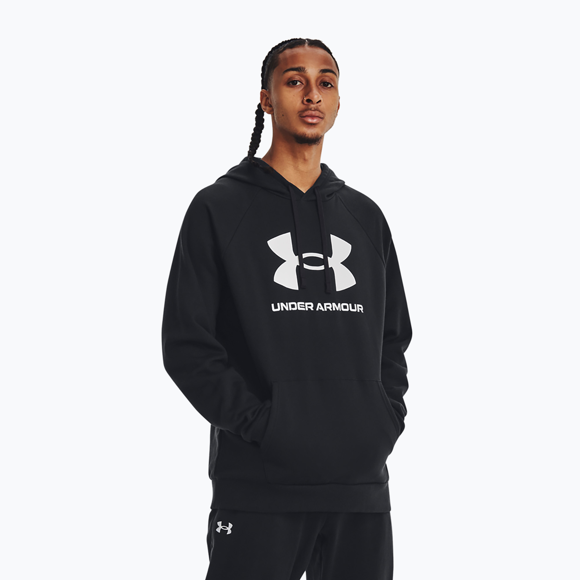 Bluza męska Under Armour Rival Fleece Logo HD black/white 