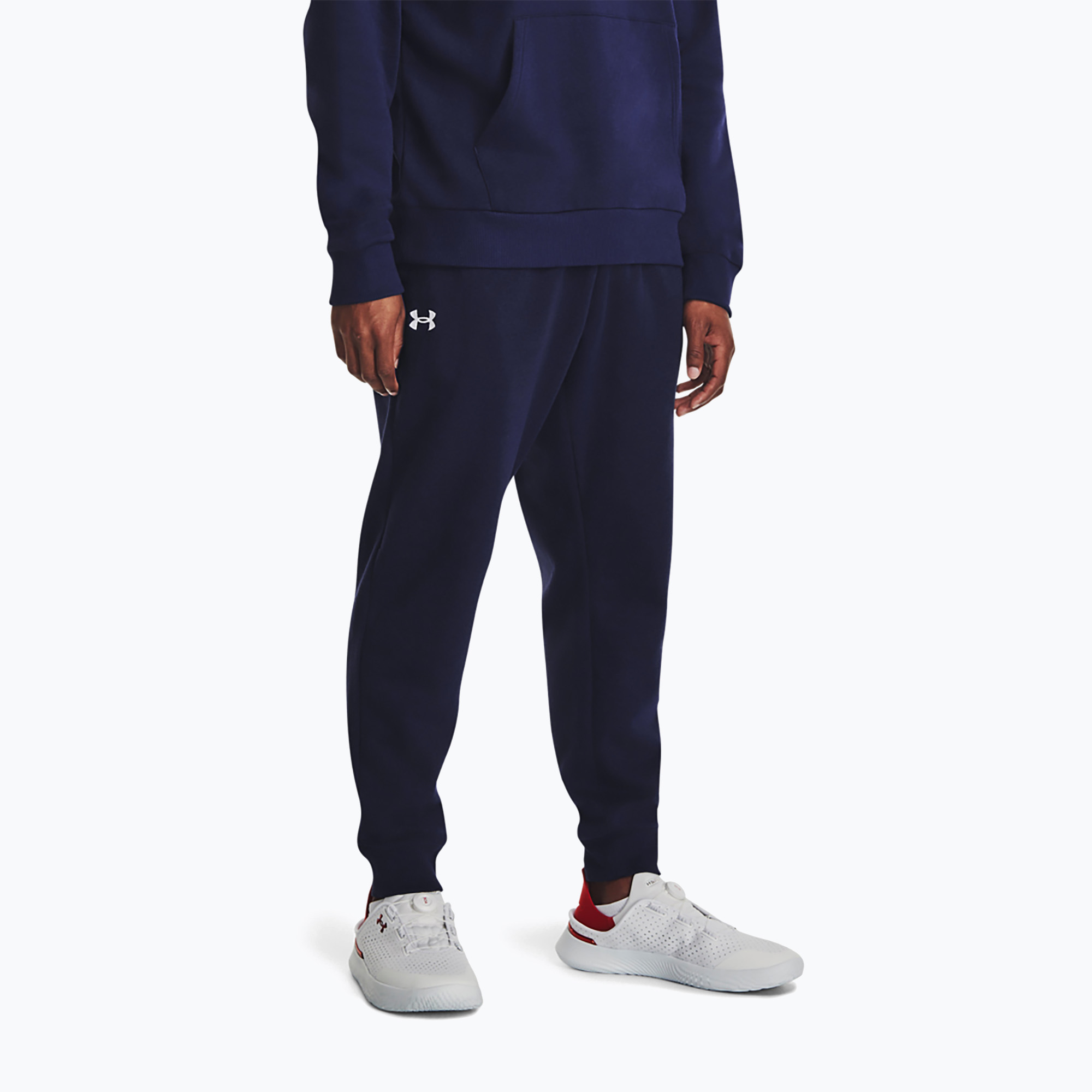 Spodnie męskie Under Armour Rival Fleece Joggers midnight navy/white 