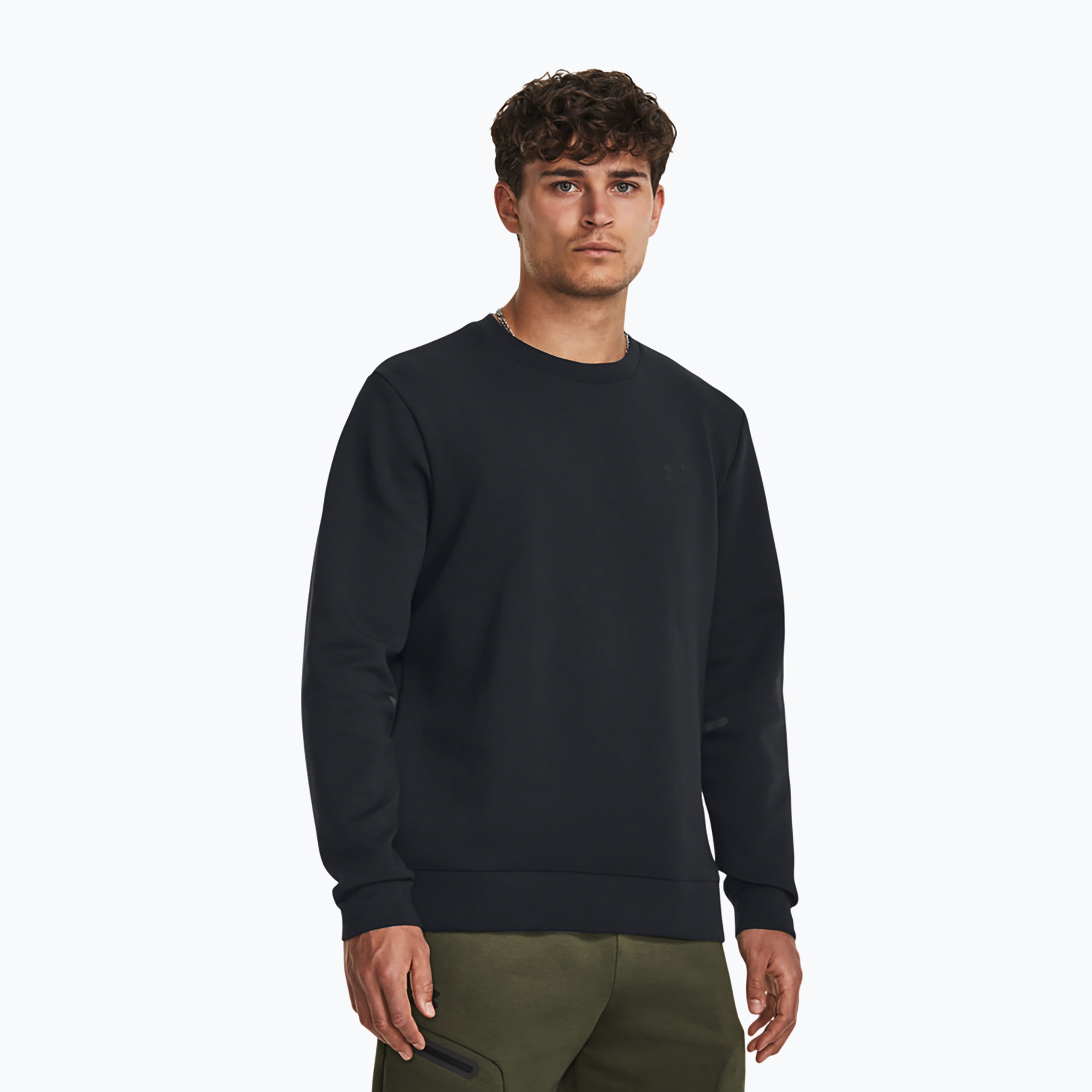 Мъжки суитшърт Under Armour Unstoppable Fleece Crew black/black