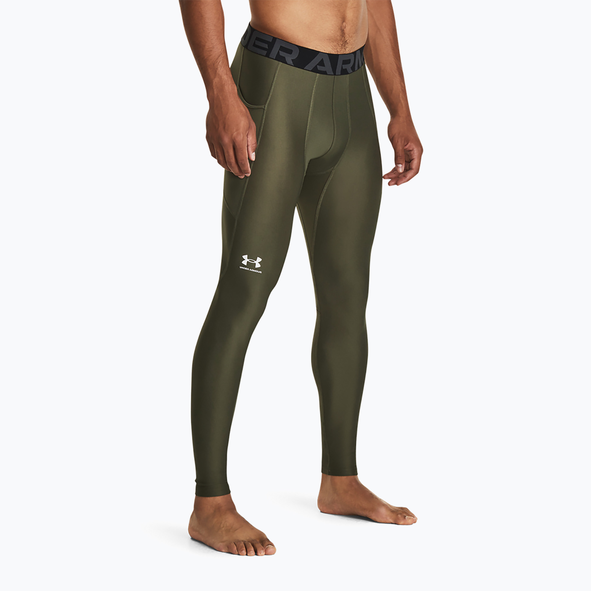 Legginsy treningowe męskie Under Armour HeatGear marine od green/white 