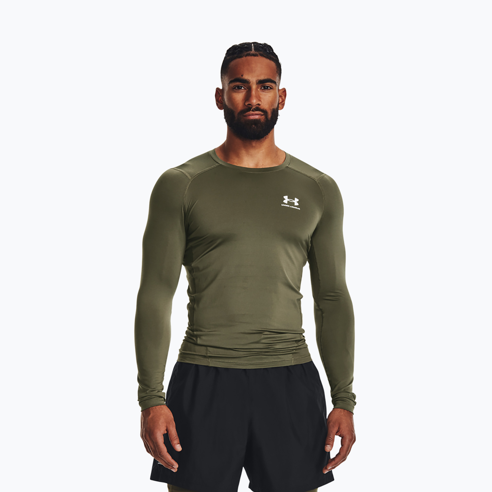 Longsleeve treningowy męski Under Armour HG Armour Comp marine od green/white 