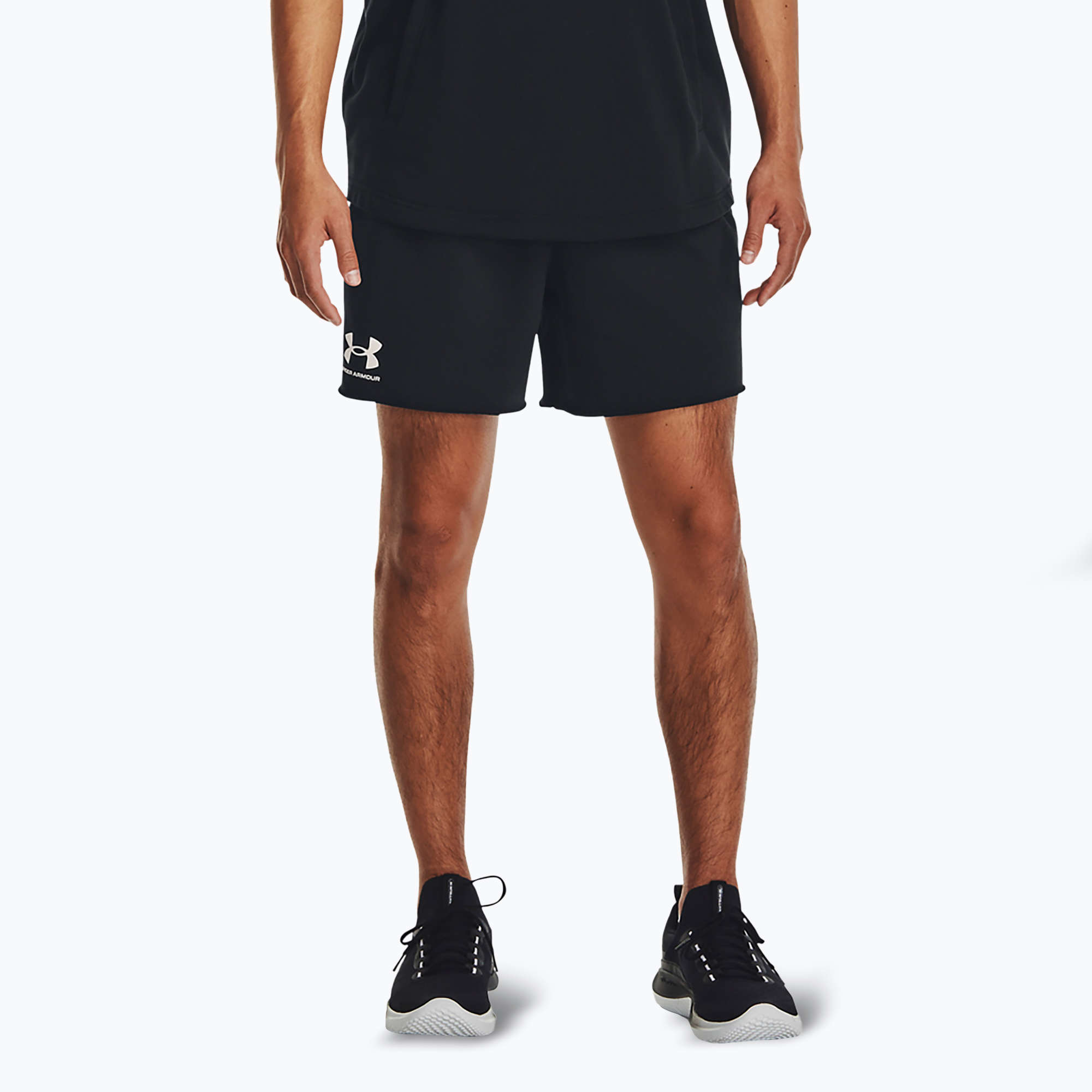 Spodenki męskie Under Armour Rival Terry 6in black/onyx white 