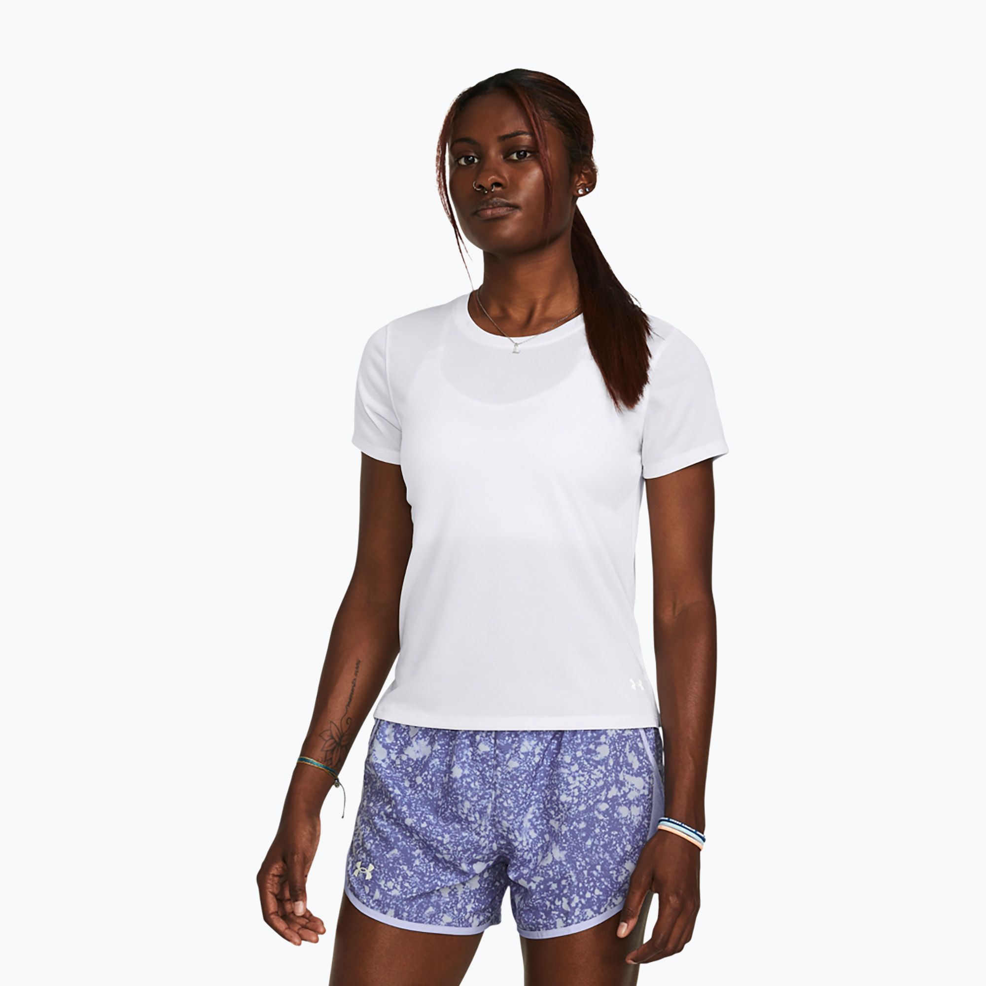 Koszulka do biegania damska Under Armour Launch white/reflective 