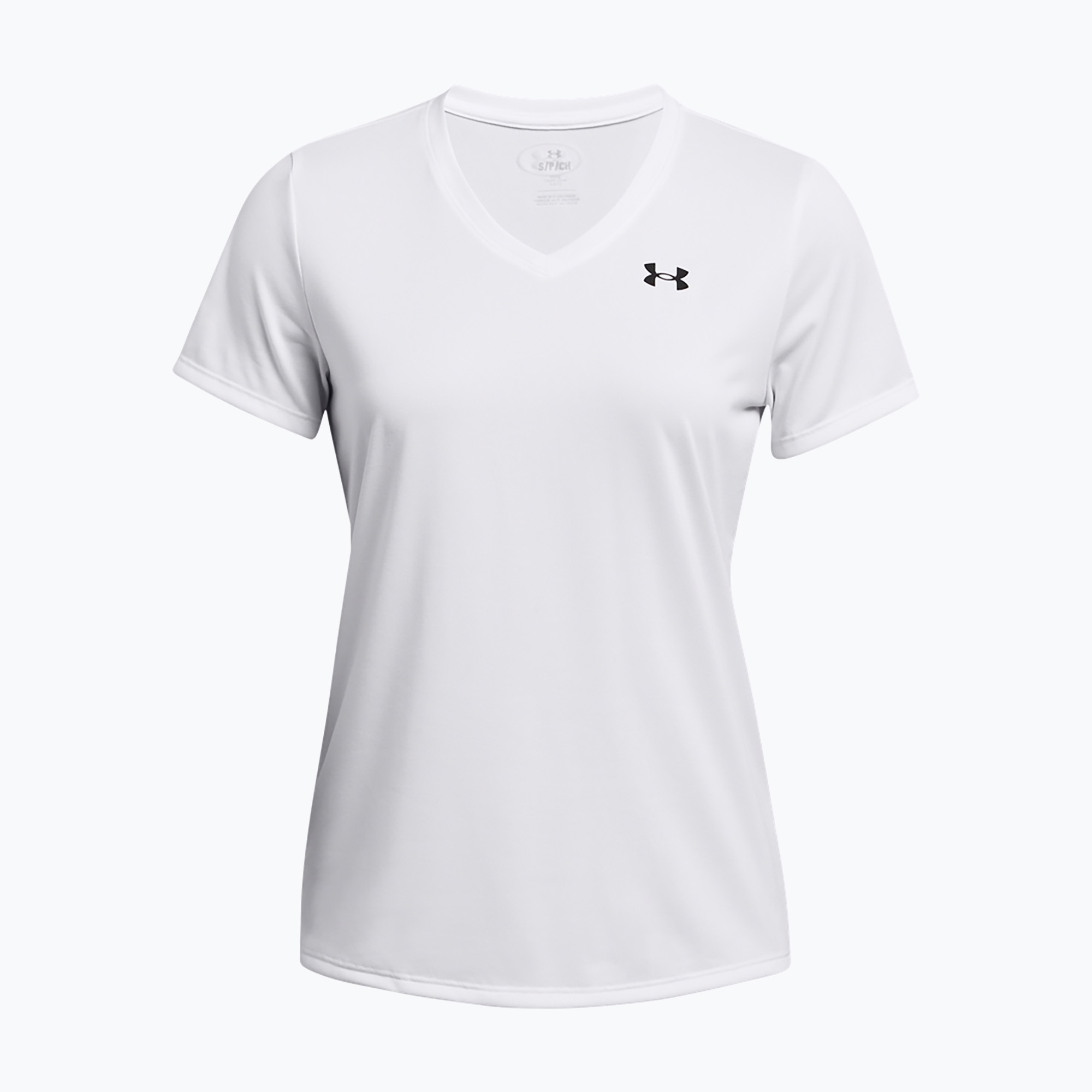 Tricou de antrenament pentru femei Under Armour Tech SSV Solid white/black