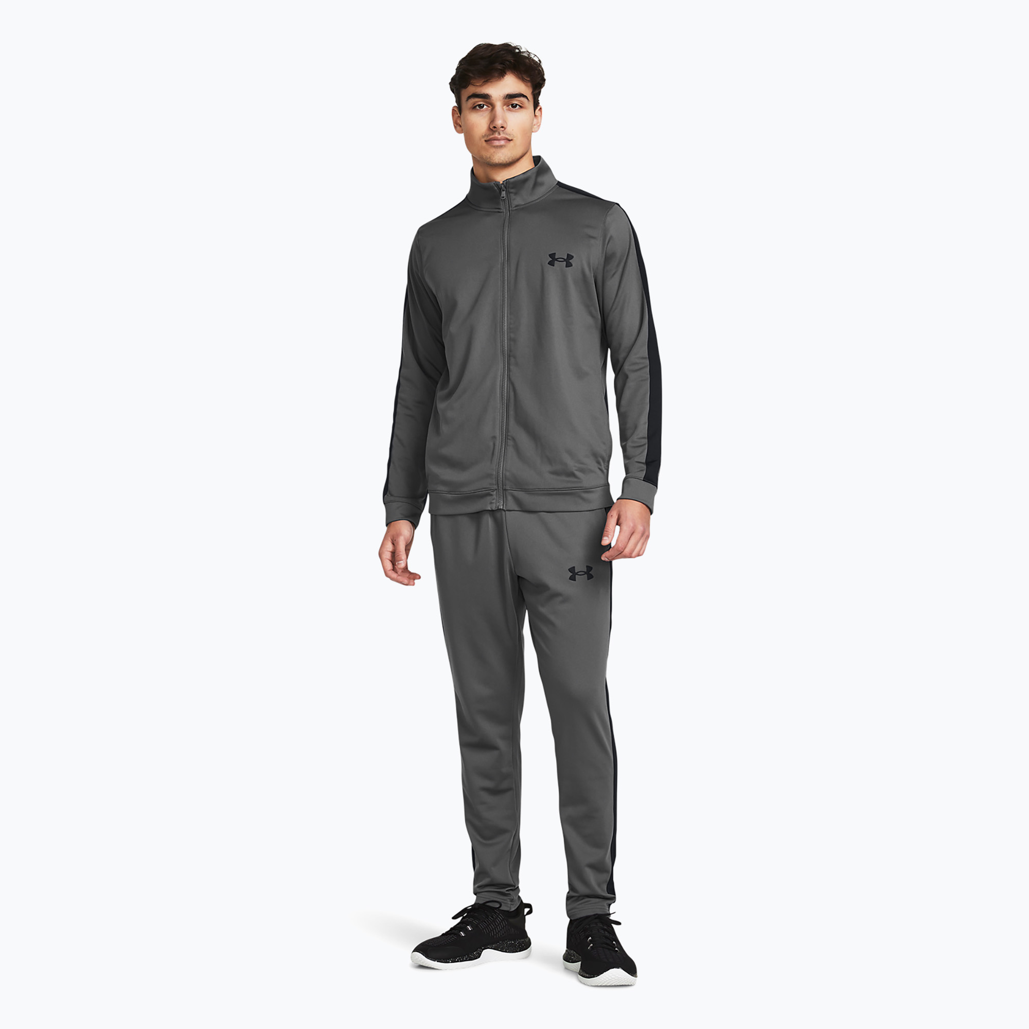 Under Armour UA Knit Track Suit castlerock/black men's tracksuit (XL)