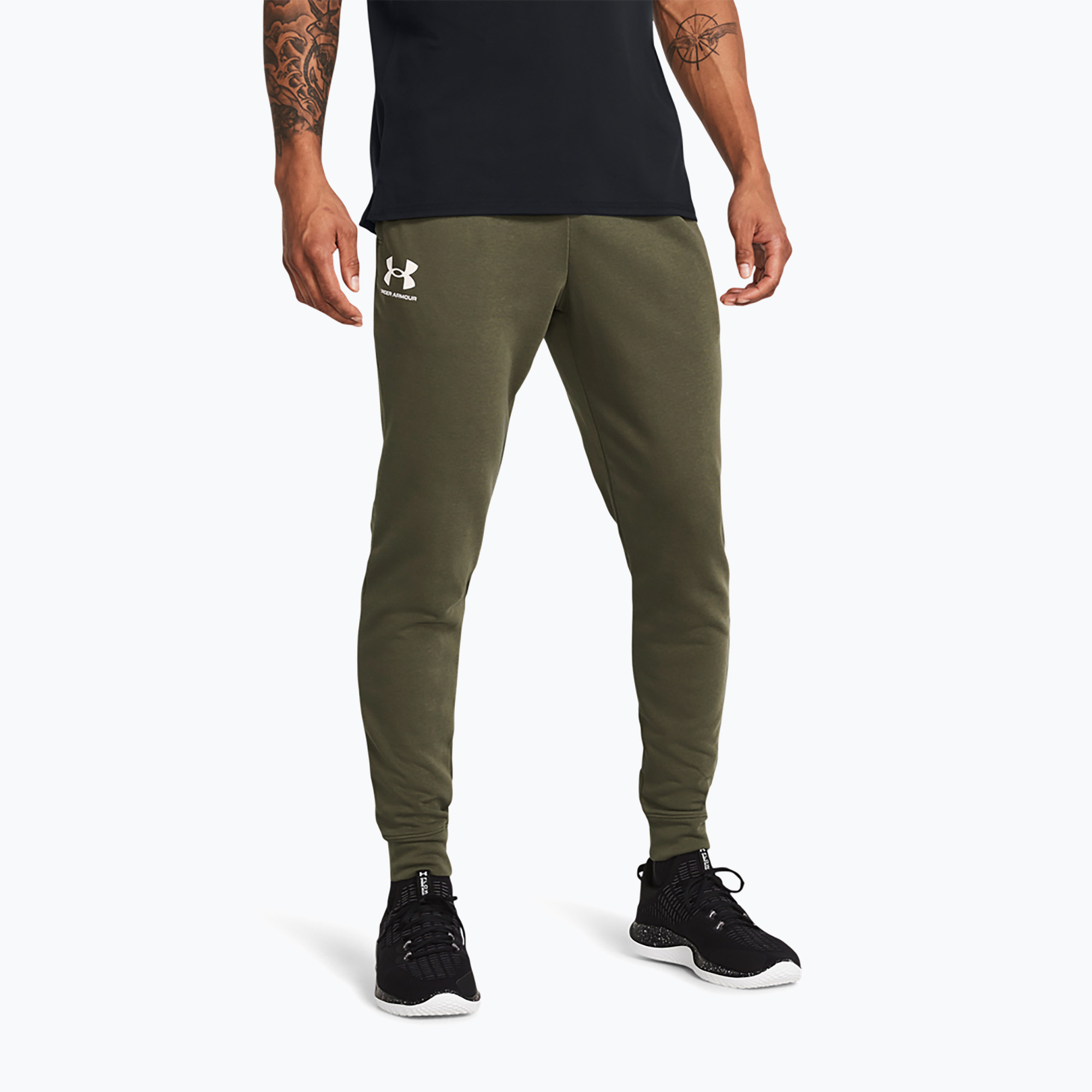 Spodnie męskie Under Armour Rival Terry Jogger marine od green/onyx white 