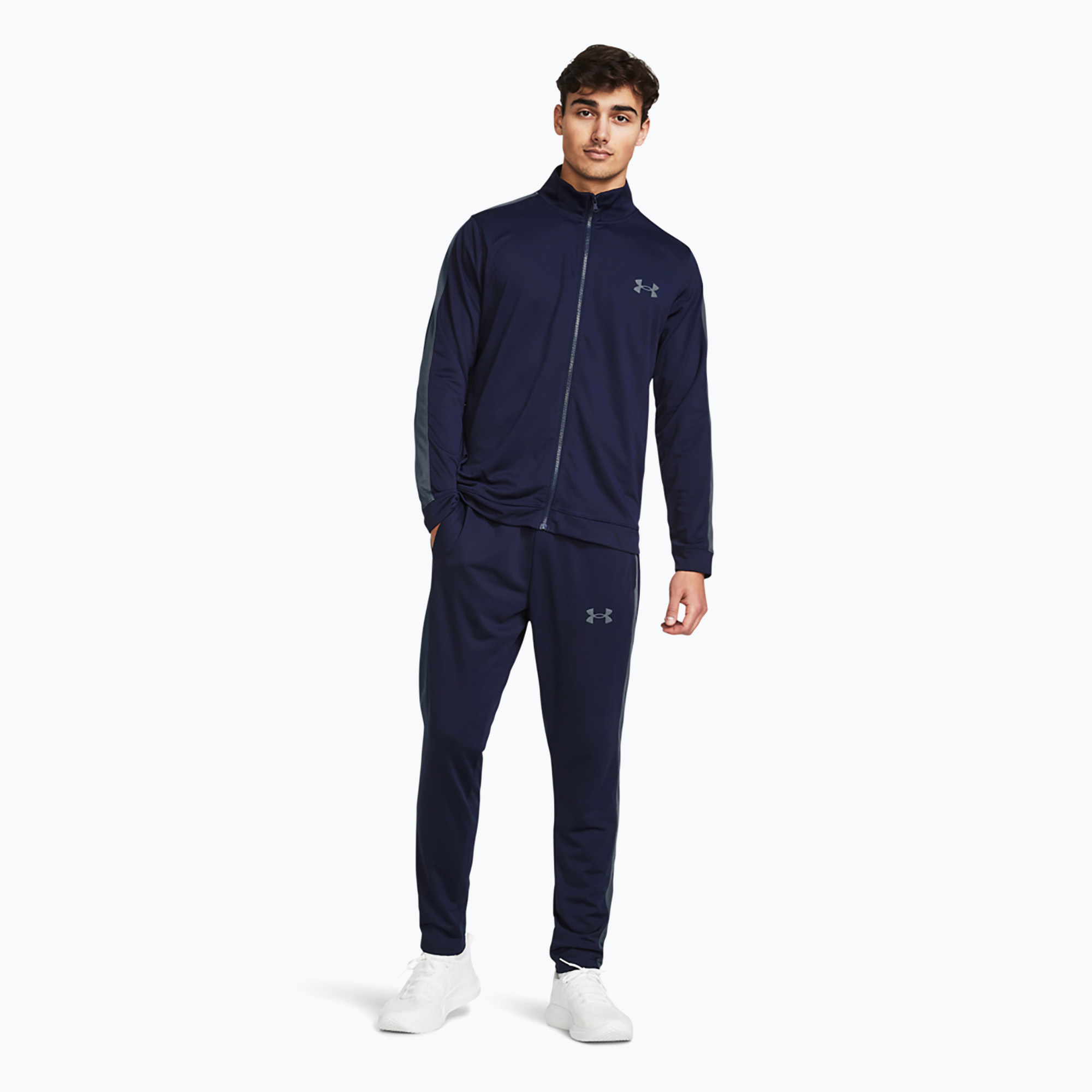 Dres męski Under Armour UA Knit Track Suit midnight navy/downpour gray/downpour gray 