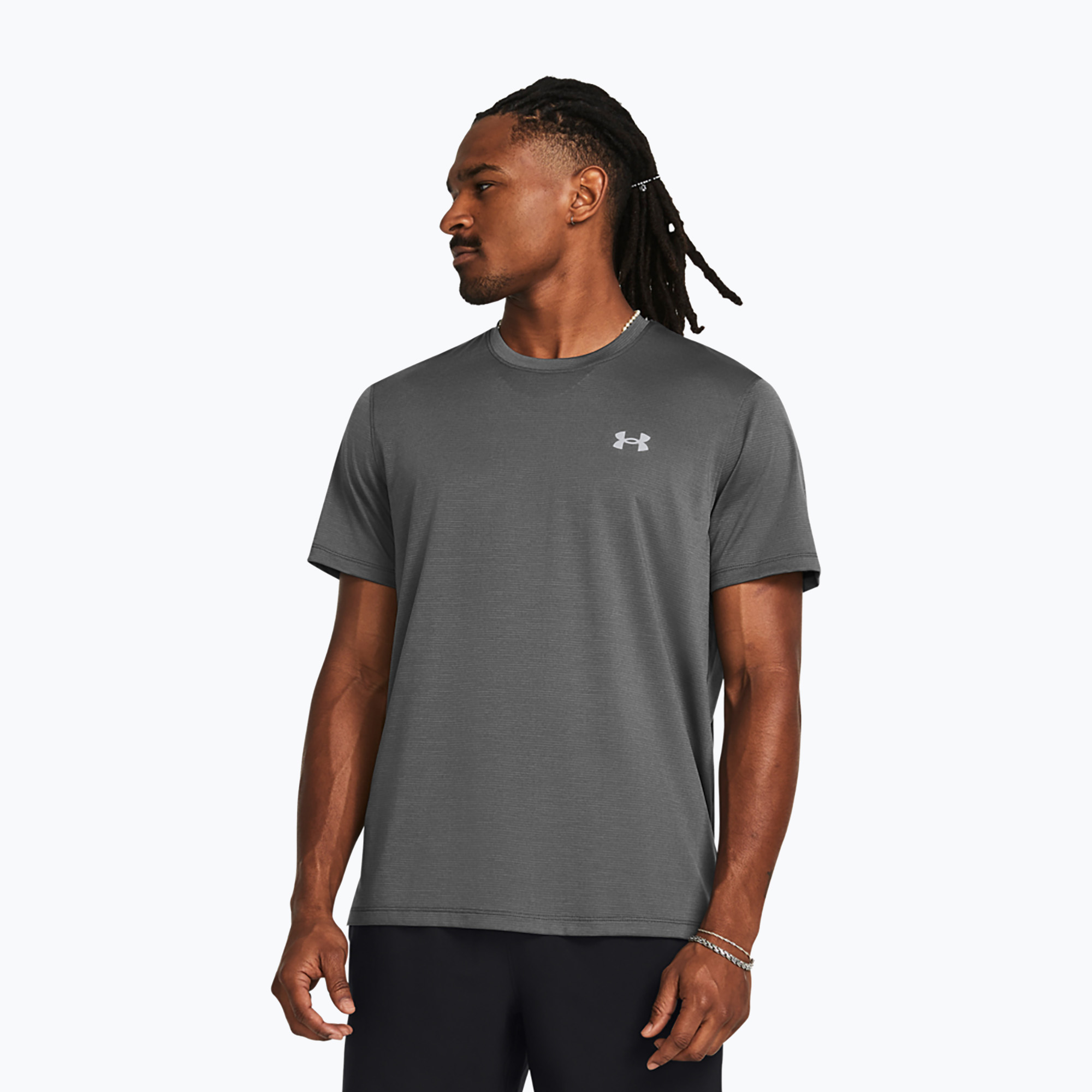 Мъжка тениска за бягане Under Armour UA Launch castlerock/reflective