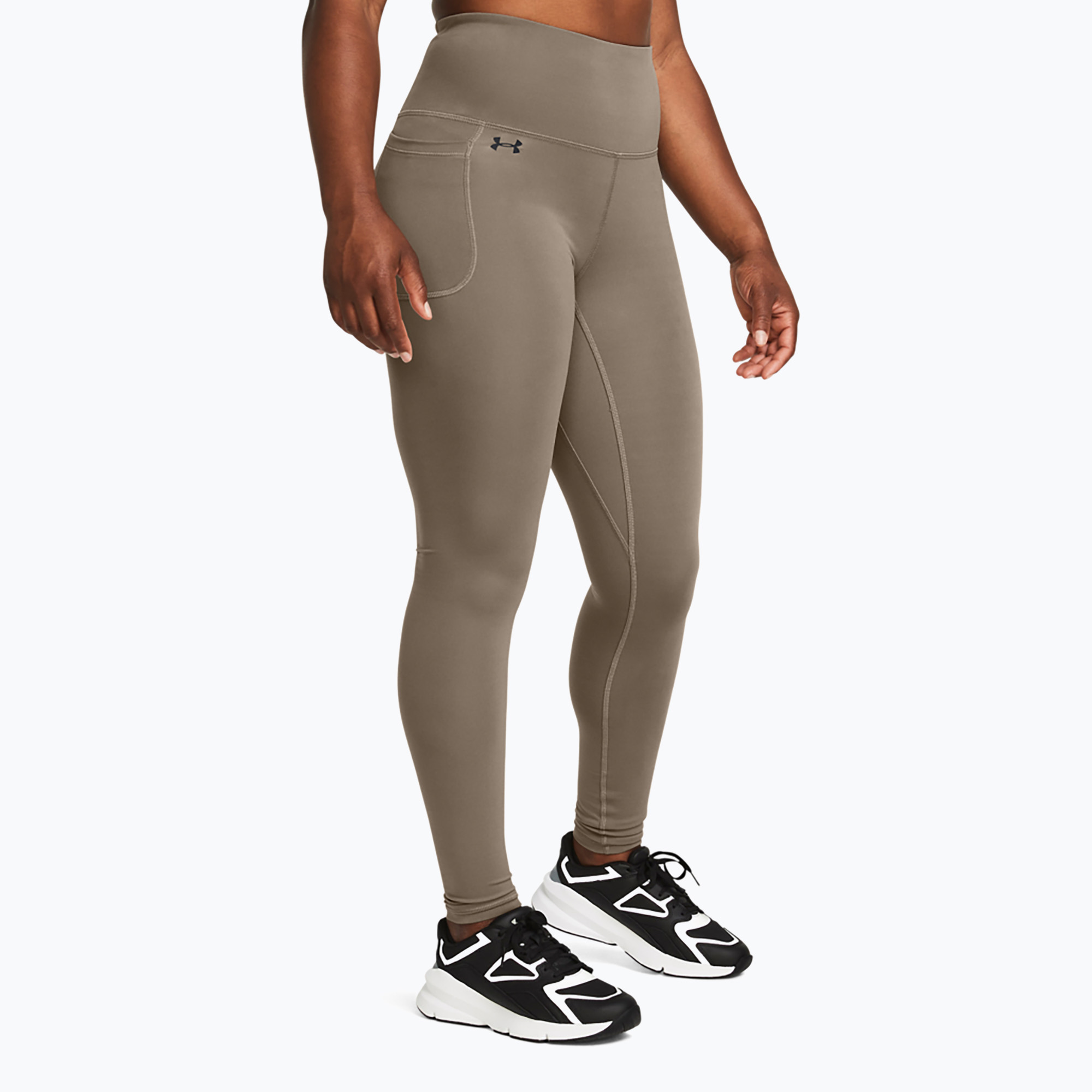 Legginsy treningowe damskie Under Armour Motion taupe dusk/black 