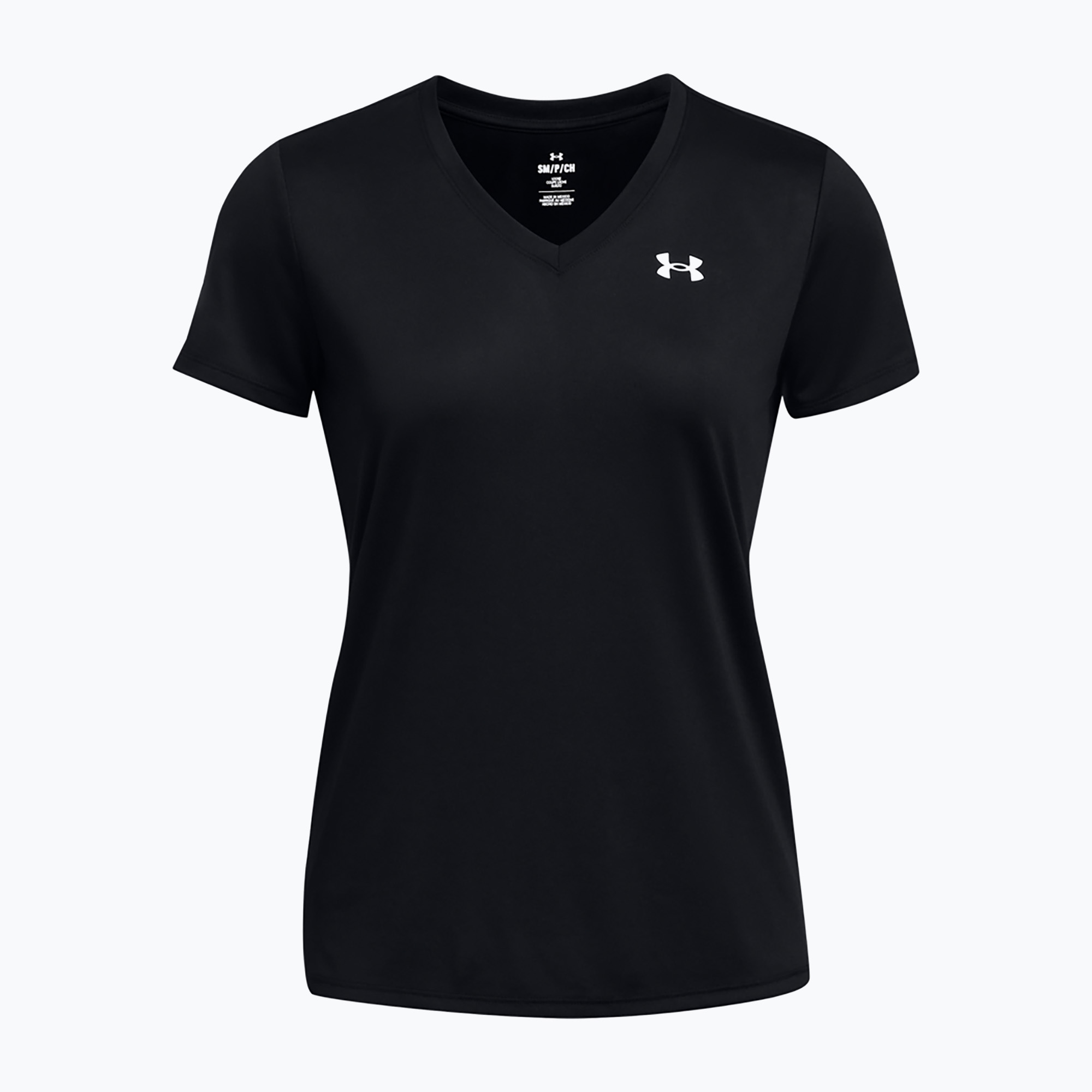 Дамска тренировъчна тениска Under Armour Tech SSV Solid black/white