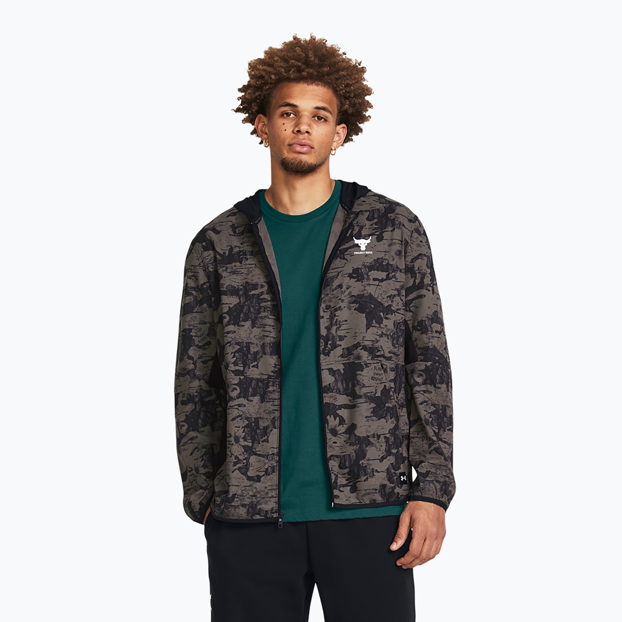 Kurtka męska Under Armour Project Rock Iso Tide Hybrid brown 