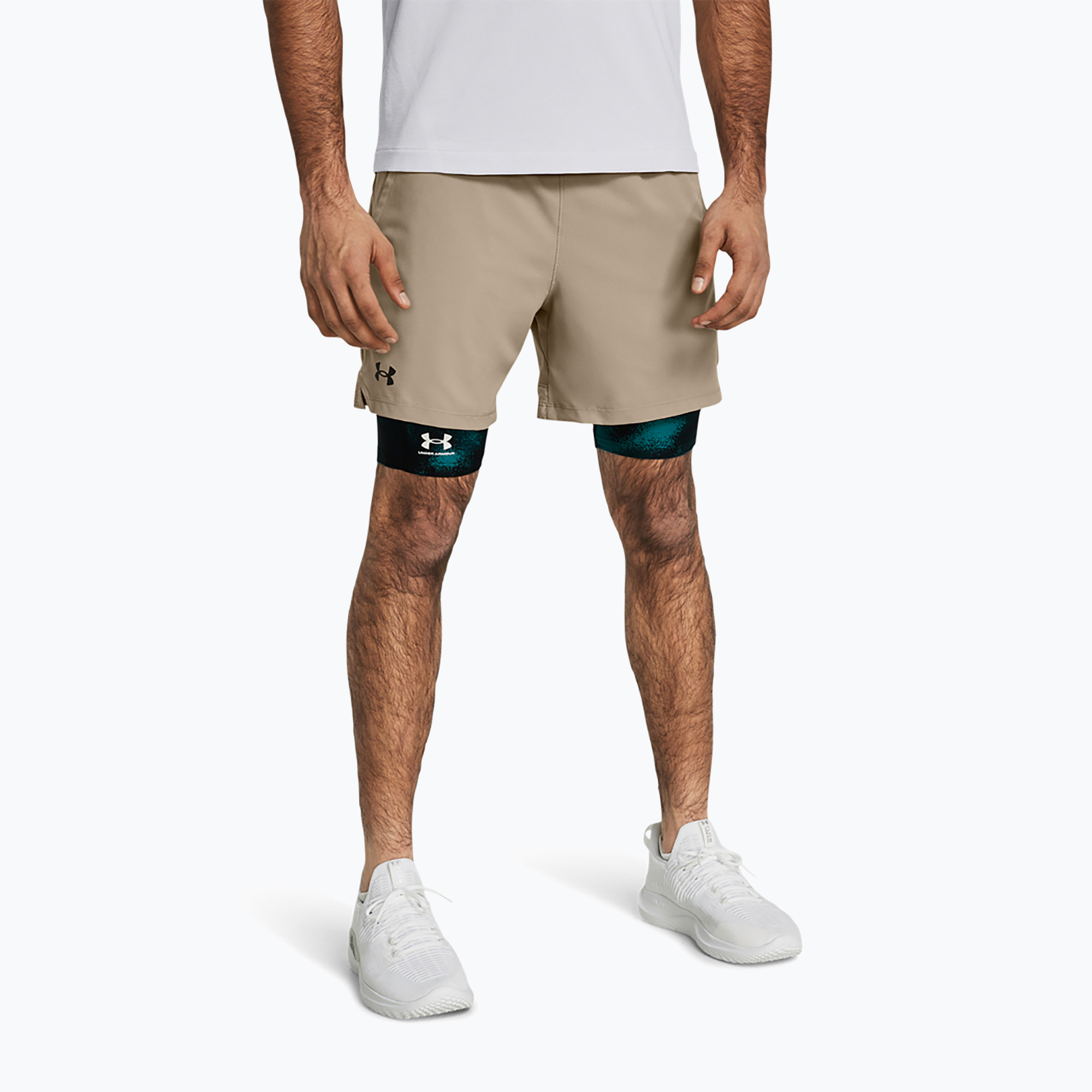 Spodenki treningowe męskie Under Armour UA Vanish Woven 6in timberwolf taupe/black 