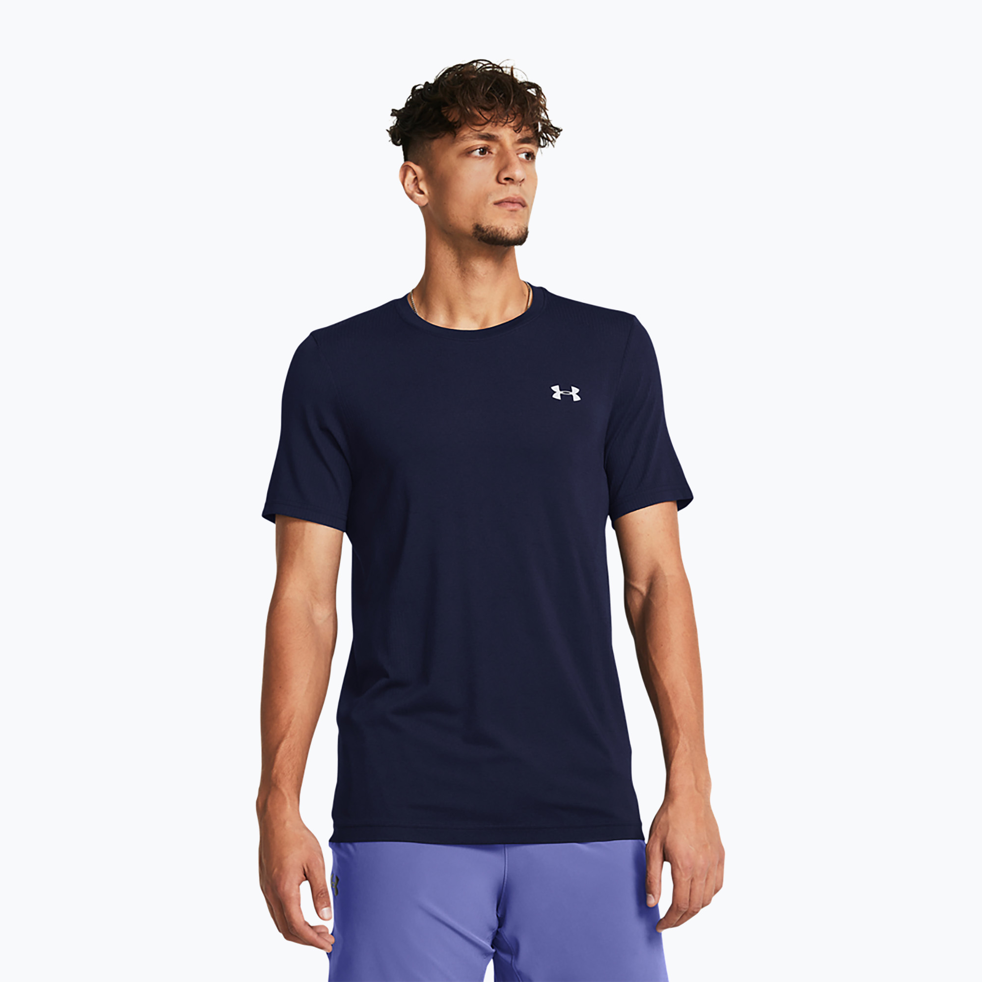 Koszulka treningowa męska Under Armour Vanish Seamless midnight navy/mod gray 