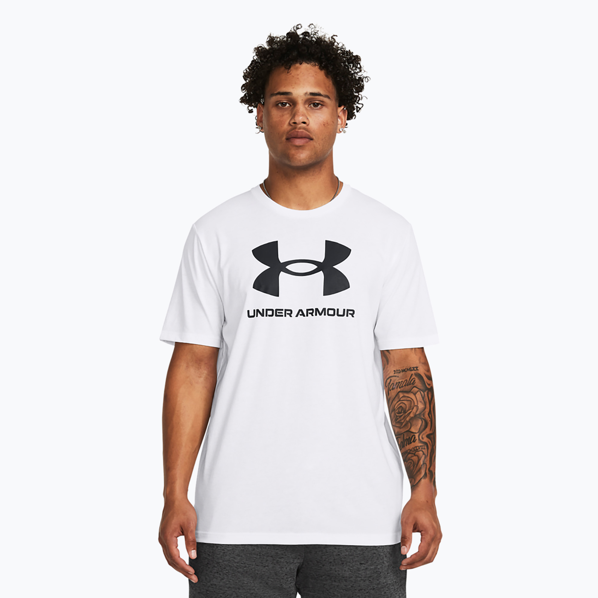 Koszulka męska Under Armour Sportstyle Logo Update white/black 