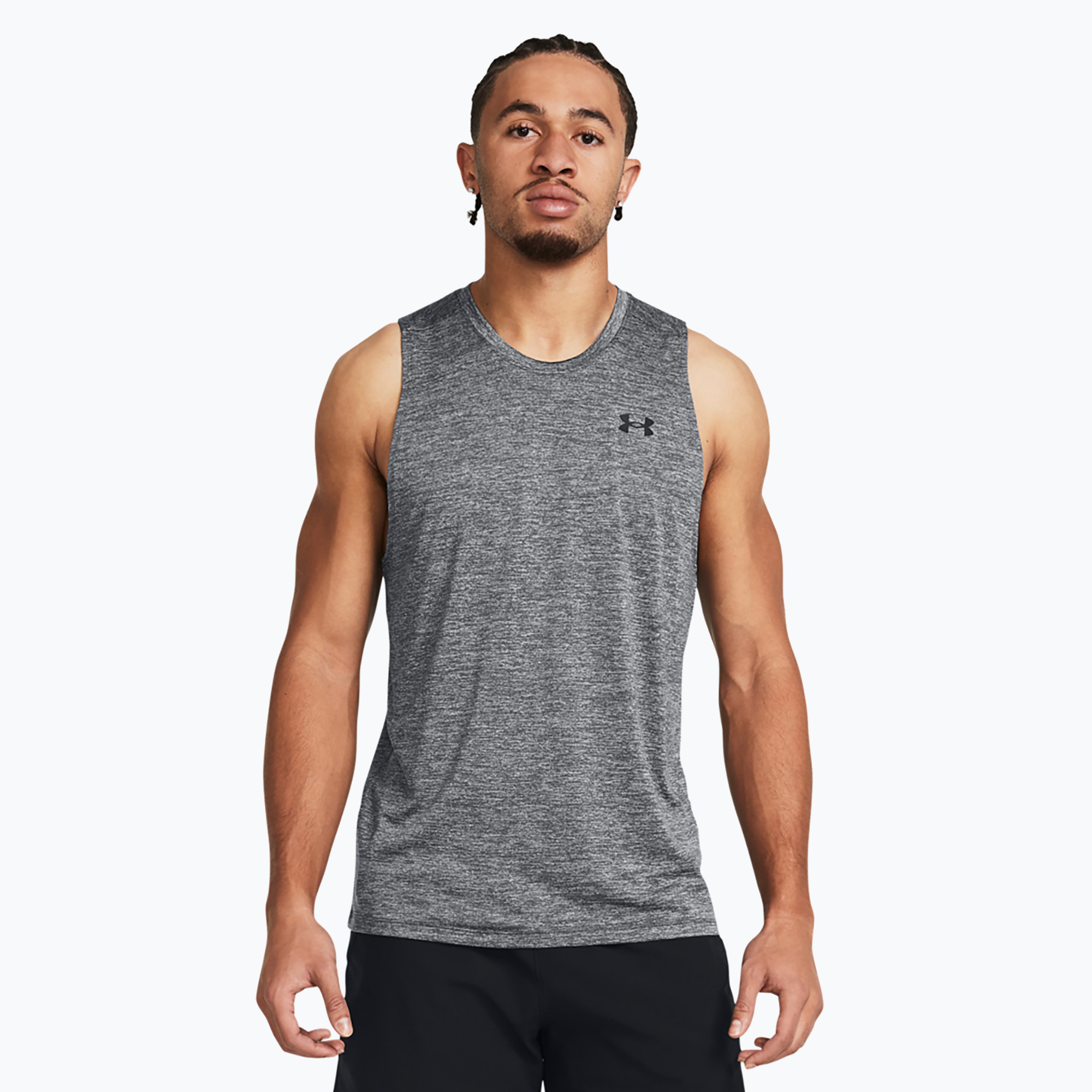 Maglietta da allenamento Under Armour Tech Tank uomo, colore nero/marrone
