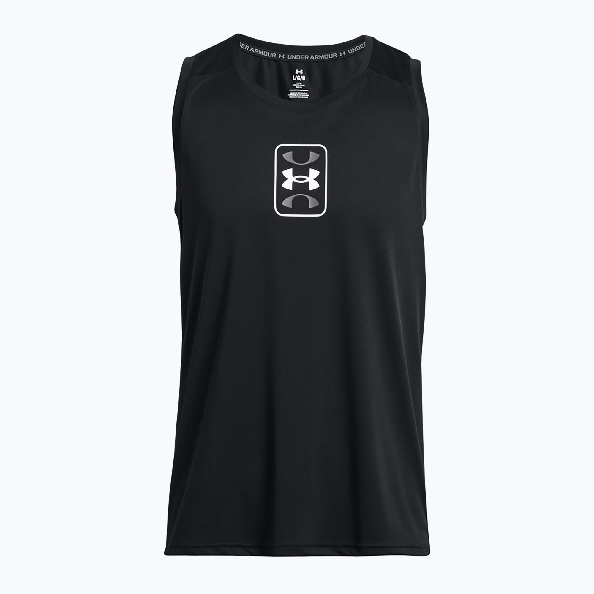 Koszulka koszykarska męska Under Armour Baseline Performance Tank black/black/white 