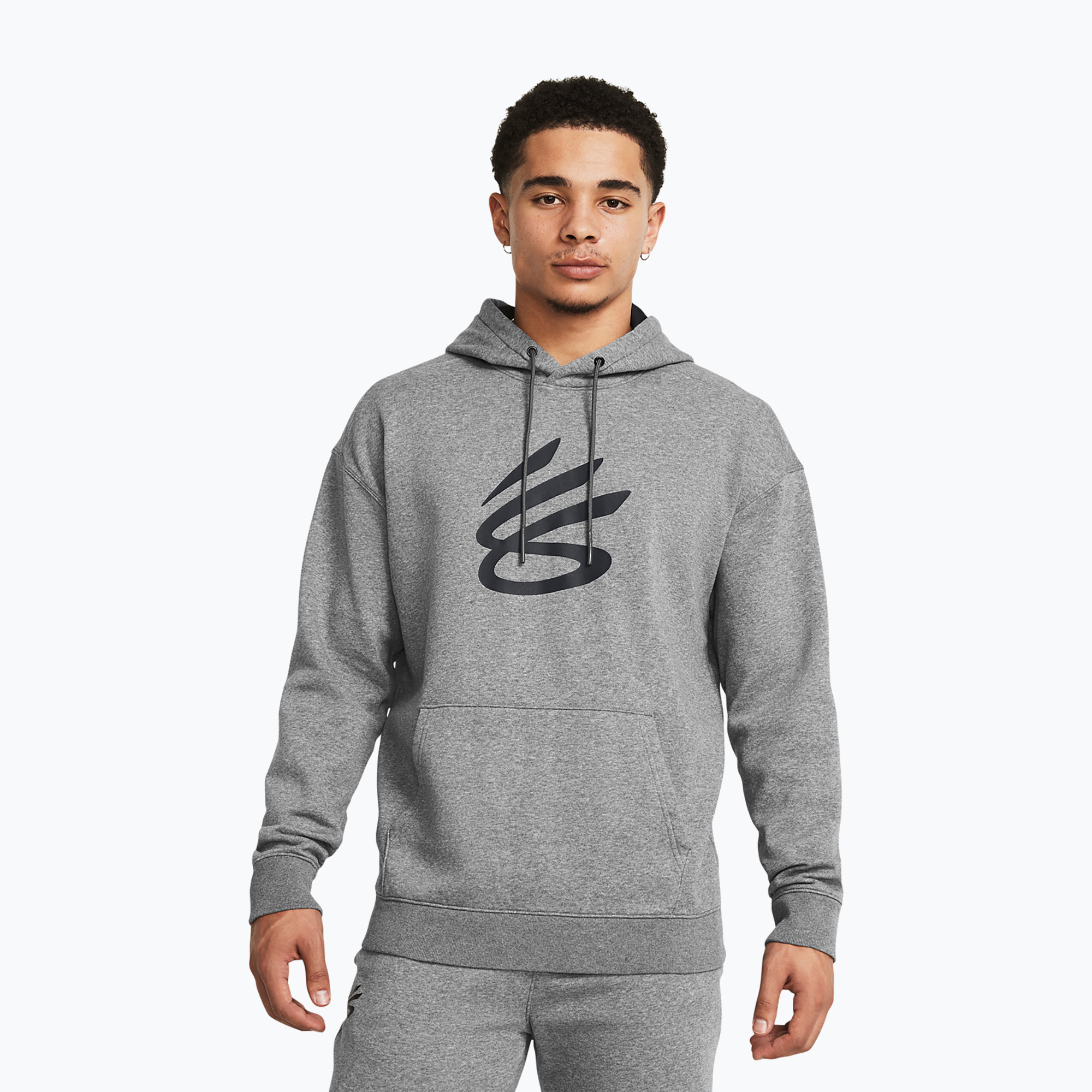 Bluză pentru bărbați Under Armour Curry Splash Hoodie castlerock/black (Curry Splash Hoodie 1380839)