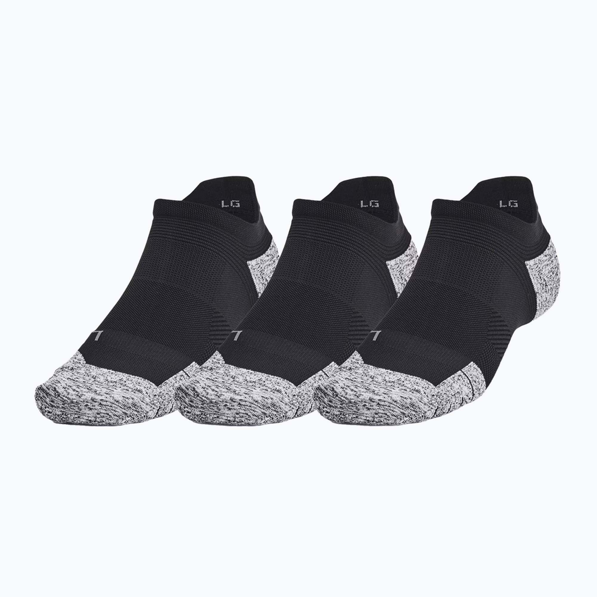 Skarpety Under Armour Dry Run Cushion No Show 3 pary black/pitch gray/reflective 