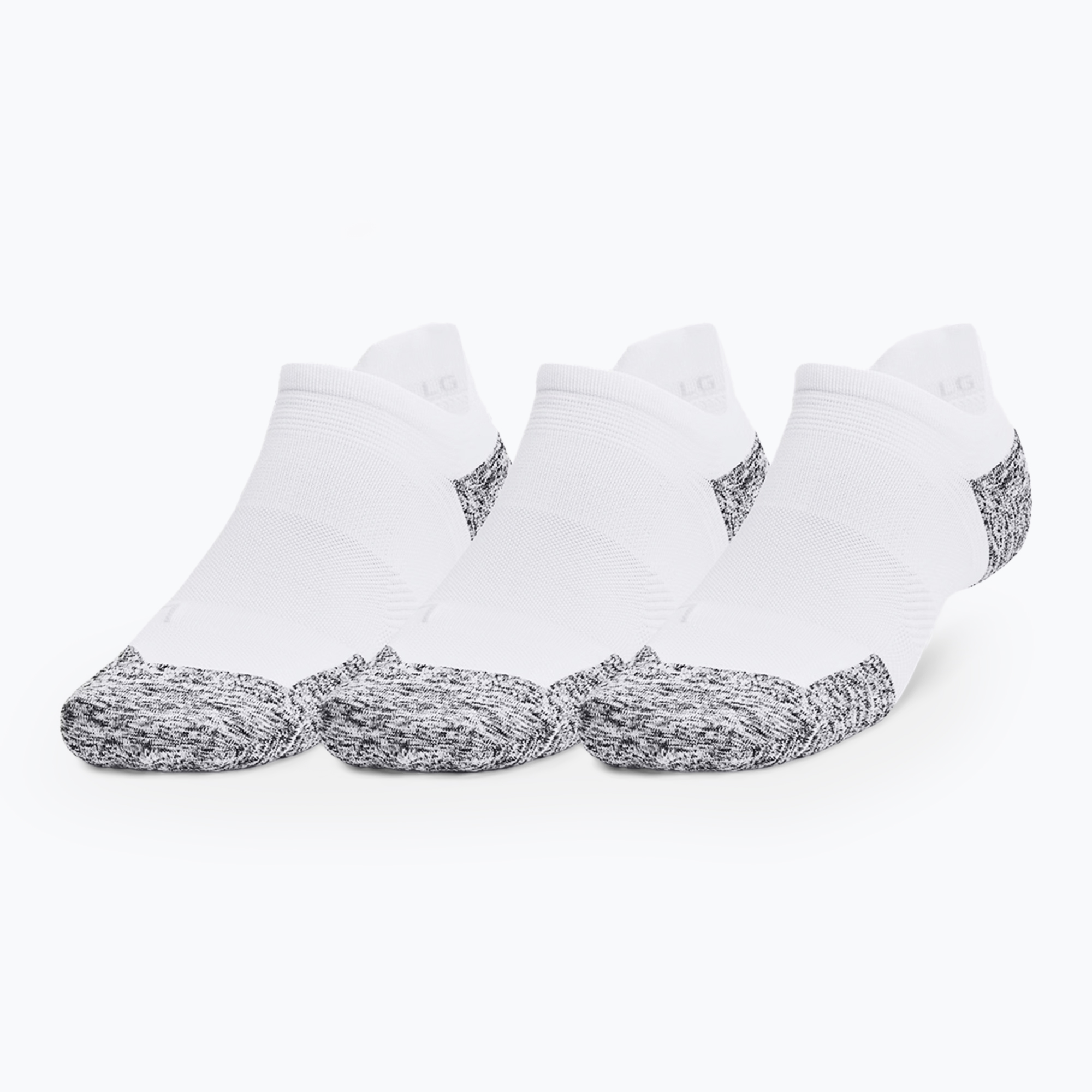 Skarpety Under Armour Dry Run Cushion No Show 3 pary white/halo gray/reflective 