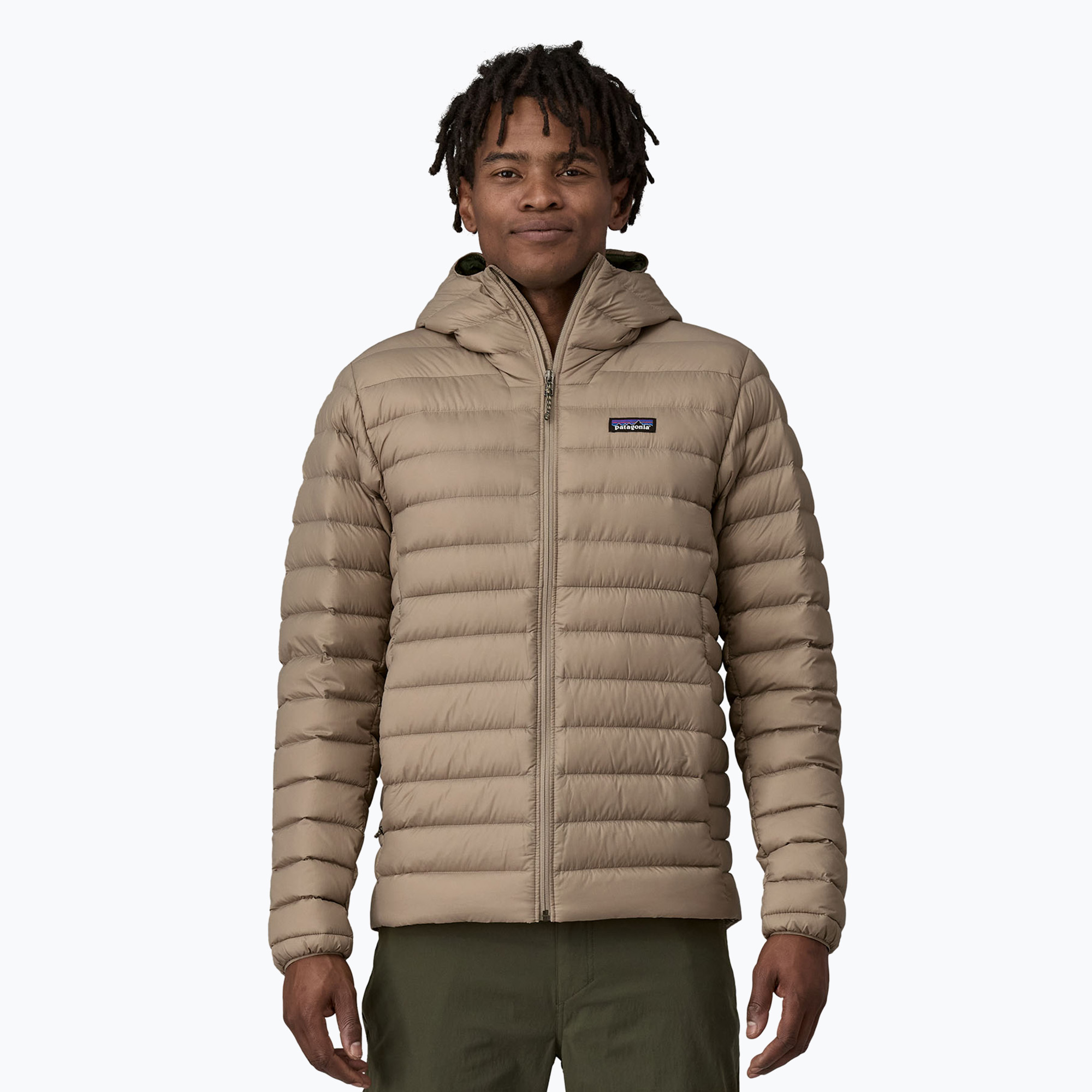 Kurtka puchowa męska Patagonia Down Sweater Hoody seabird grey 
