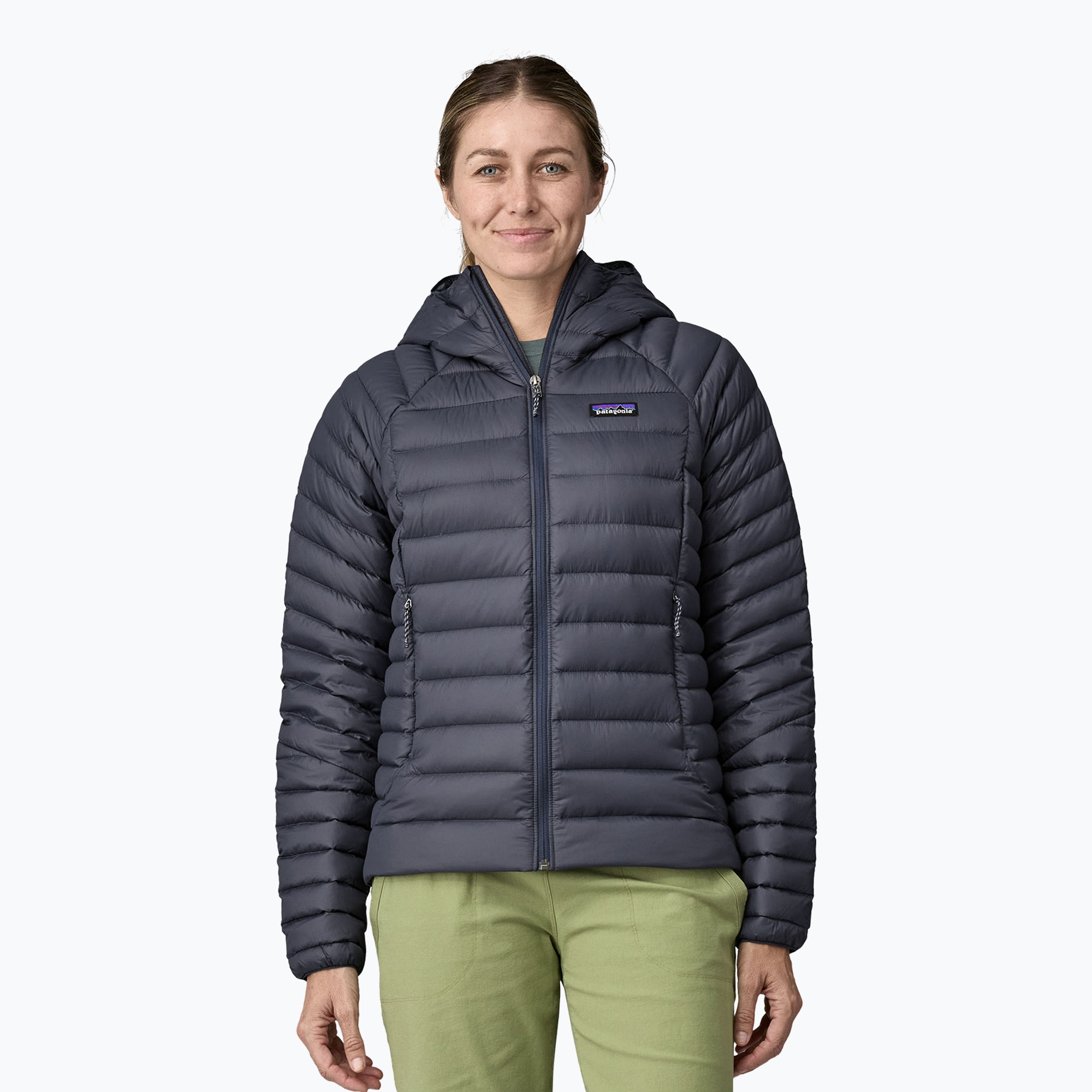 Kurtka puchowa damska Patagonia Down Sweater Hoody smolder blue 