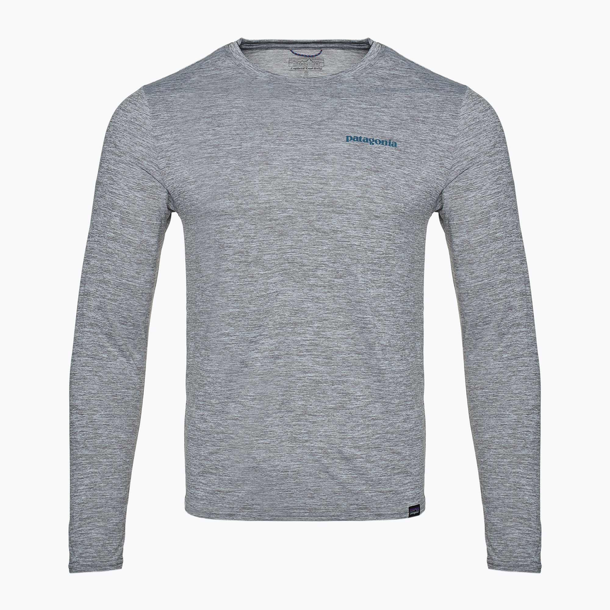 Longsleeve męski Patagonia Cap Cool Daily Graphic Shirt-Waters boardshort logo abalone blue/feather grey 