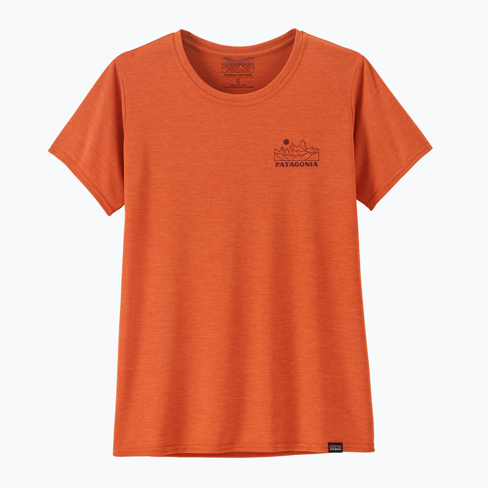 Koszulka damska Patagonia Cap Cool Daily Graphic Shirt Waters trailways/redtail rust x-dye 